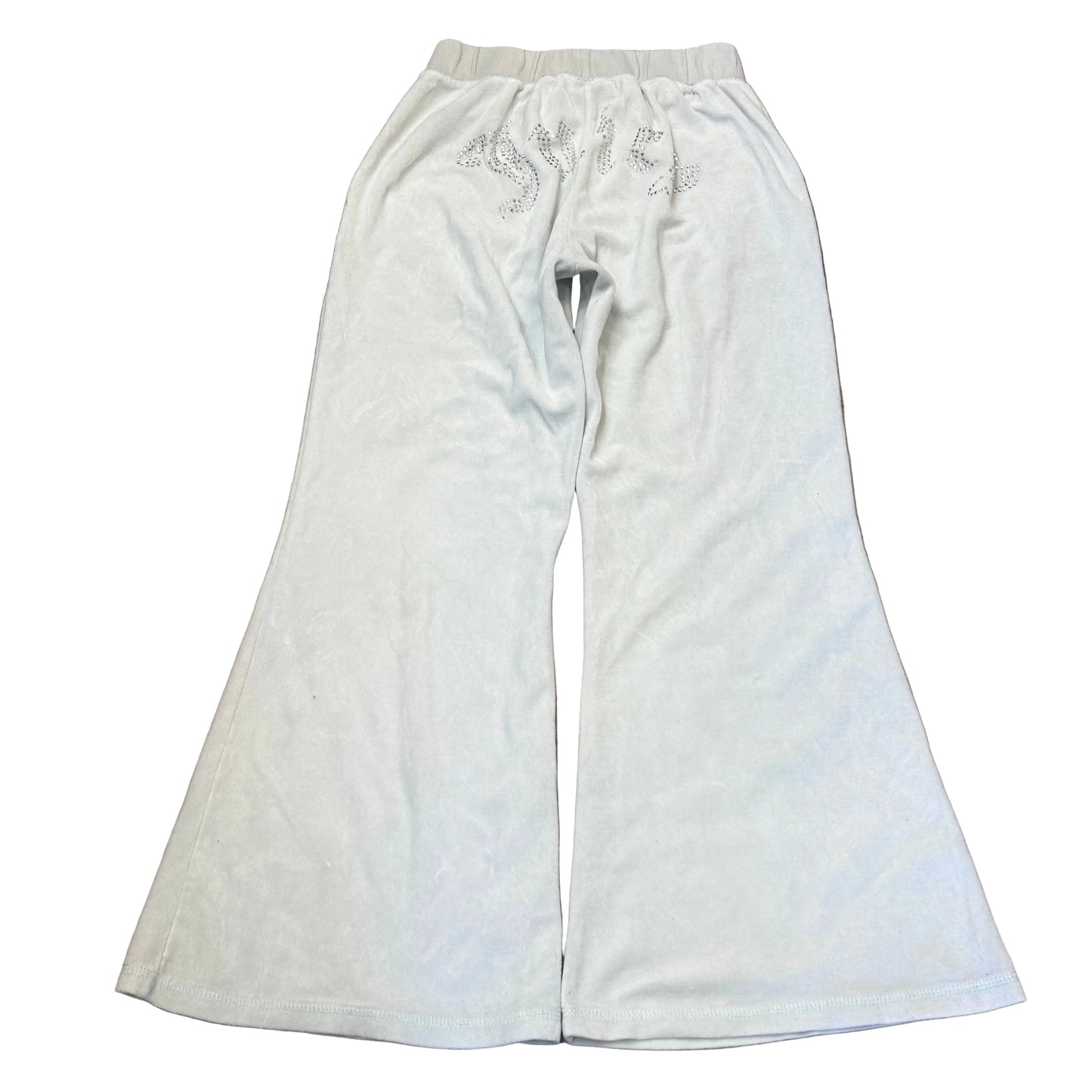 Juicy Couture Forever 21 Womens Light Pastel Blue Velour Flare Track Pant Size L