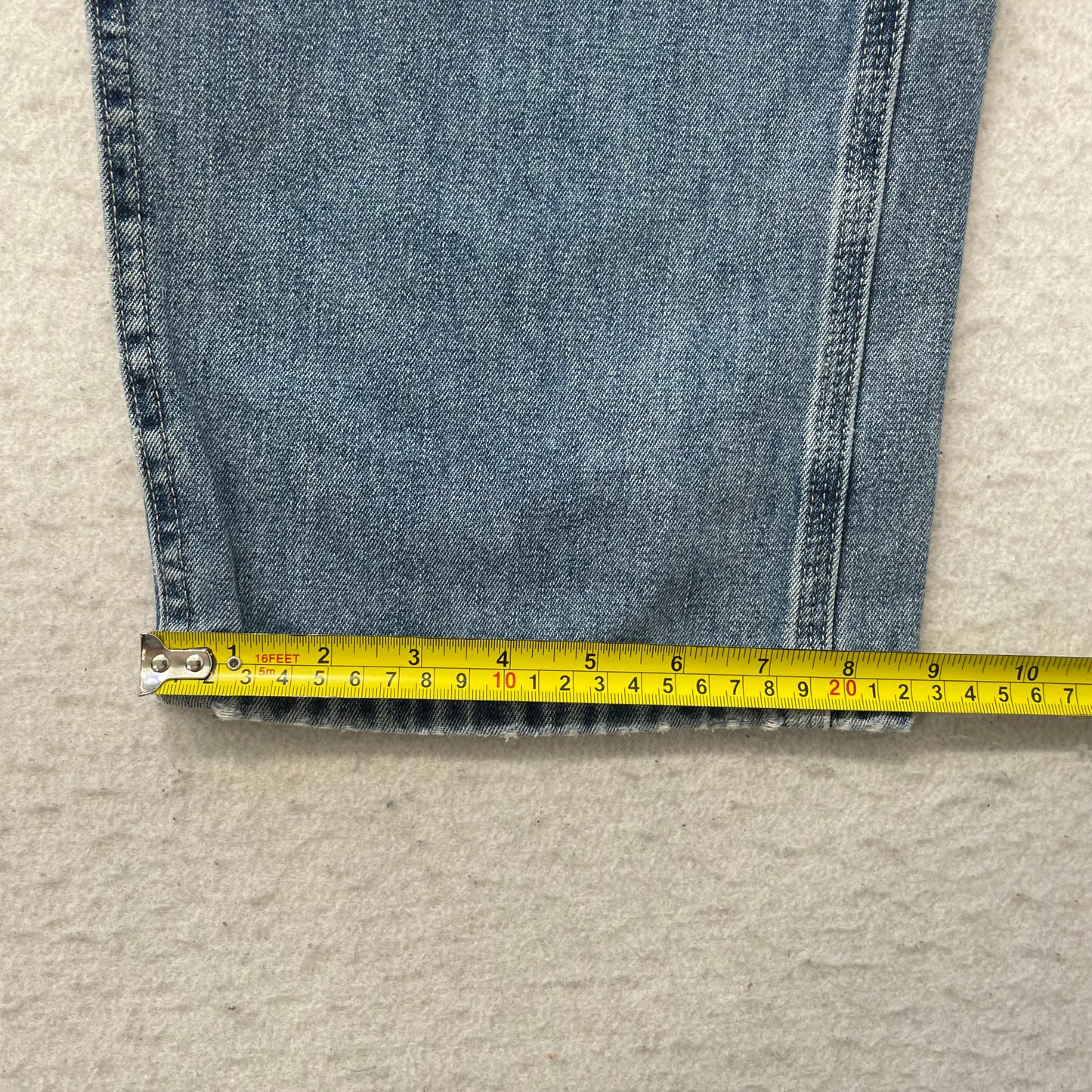 Lee Dungarees Men's Blue Wide Leg Carpenter Denim Jeans Pockets Logo Size W31