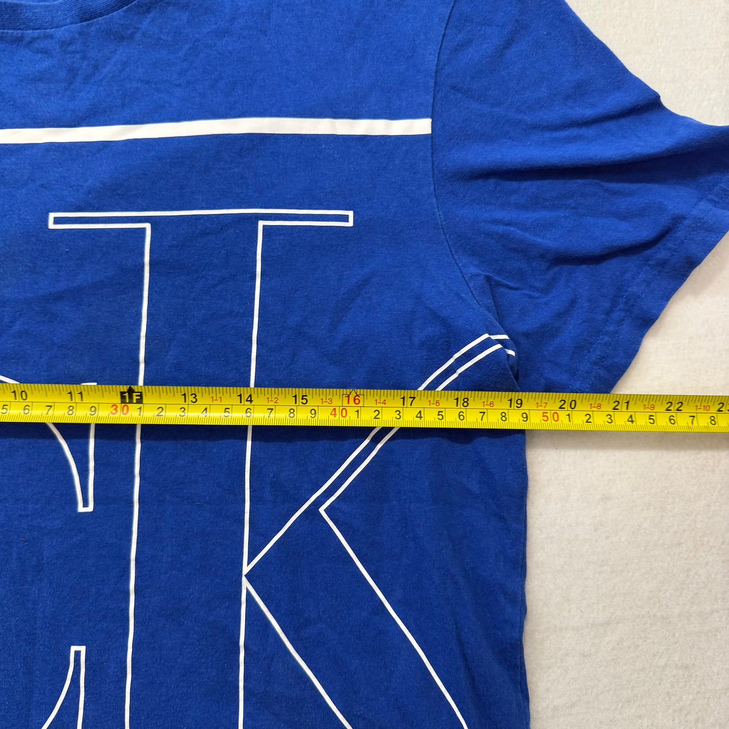 Calvin Klein Jeans Royal Blue Cotton T-Shirt Short Sleeves Crewneck Logo Size M