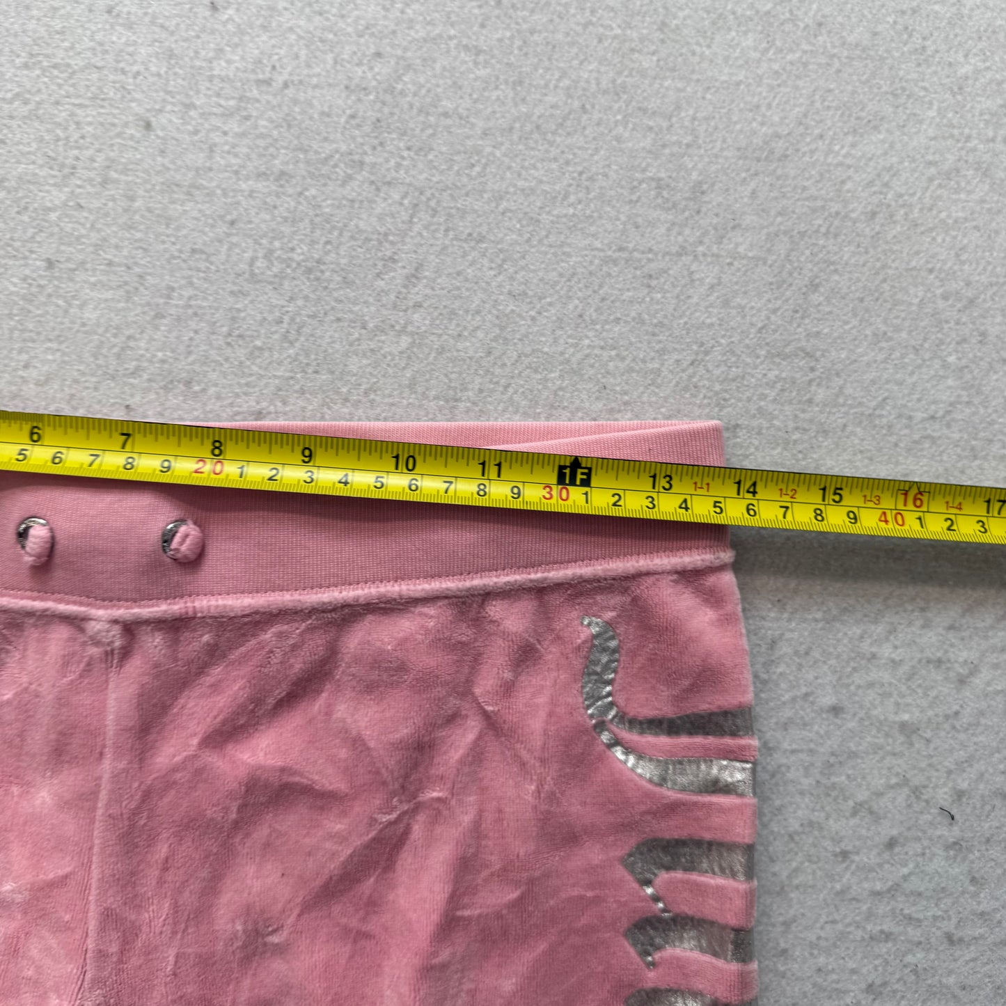 Juicy Couture Women's Pink Velour Flared Track Pant Drawstring Logo Y2K Size 14