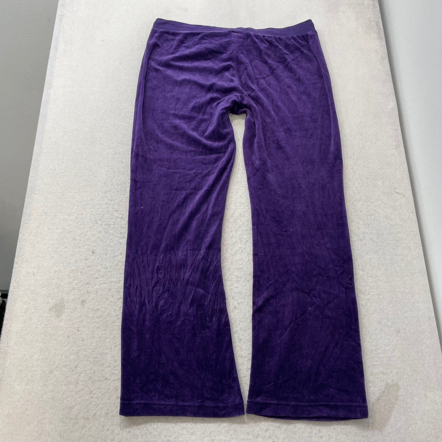 Juicy Couture Women Dark Periwinkle Velour Tracksuit Set Hoodie & Pant Size L/XL