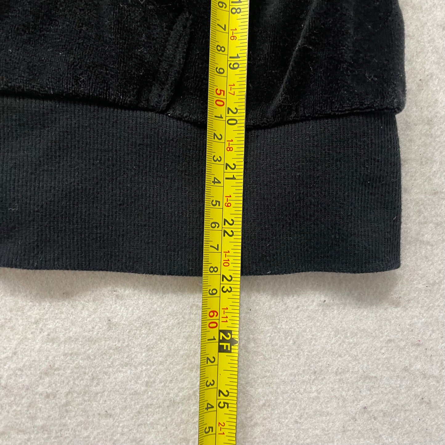 Juicy Couture Women's Jet Black Velour Full Zip Hoodie Graphic Logo Y2K Size XL