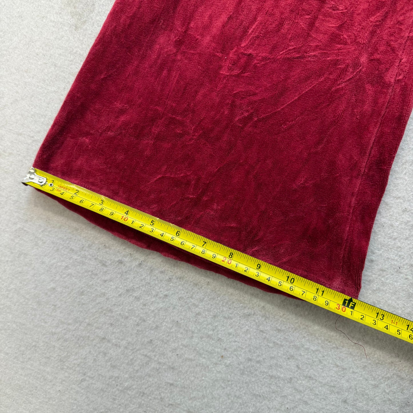 Juicy Couture Women's Maroon Velour Flared Track Pants Back Pockets Logo Size M