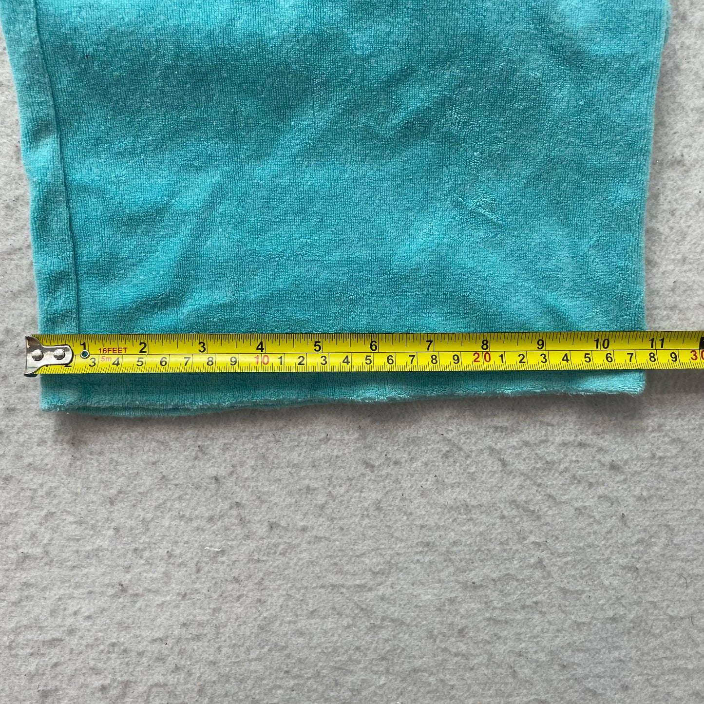 Juicy Couture Women's Teal Blue Terry Cloth Flared Track Pants Drawstring Size M