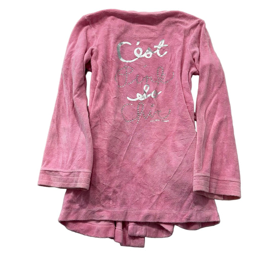 Victoria's Secret PINK Women's Pink Terry Cloth Robe Rhinestone Graphic Size M/L