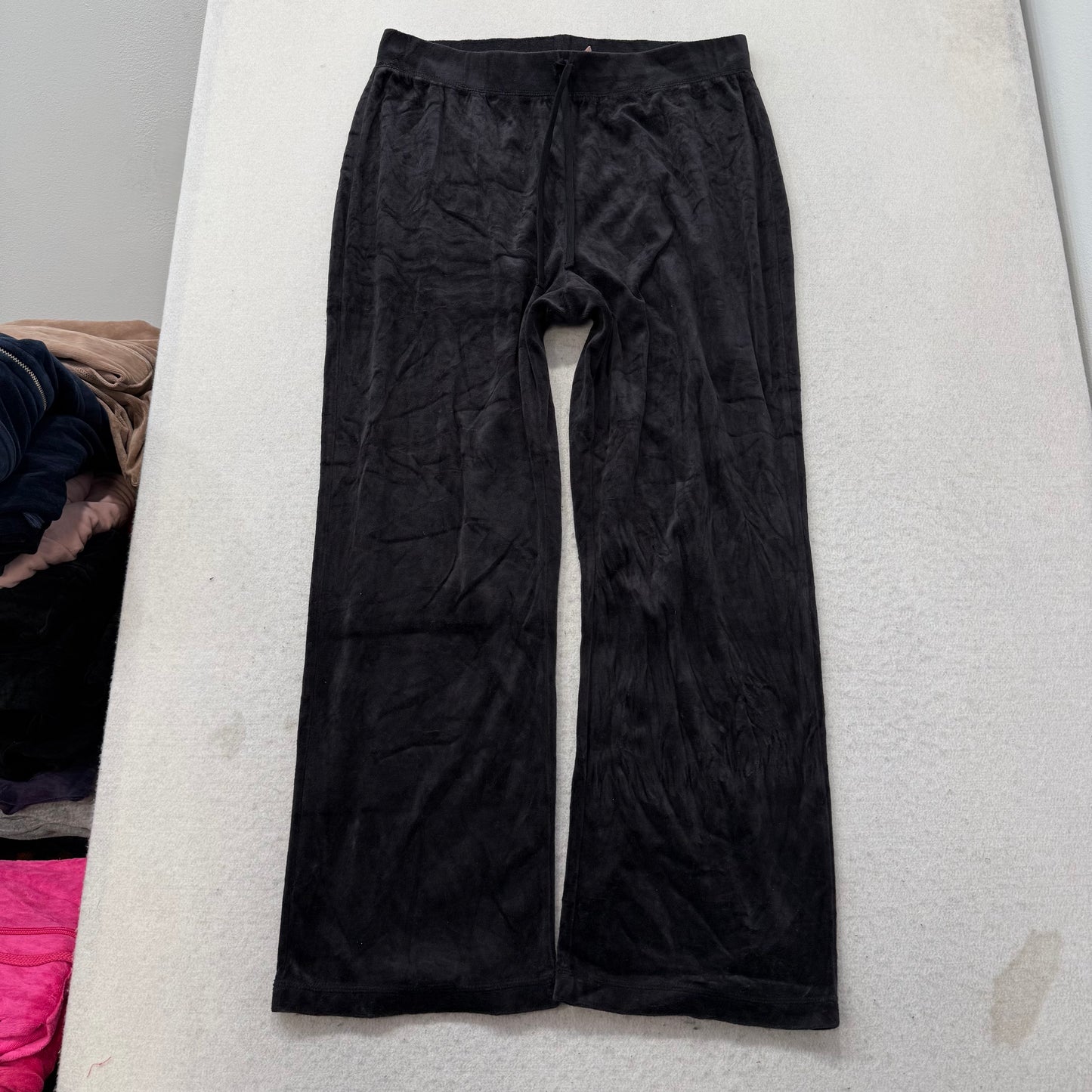 Vintage Juicy Couture Scottie Dog Women's Black Velour Tracksuit Set Y2k Size L