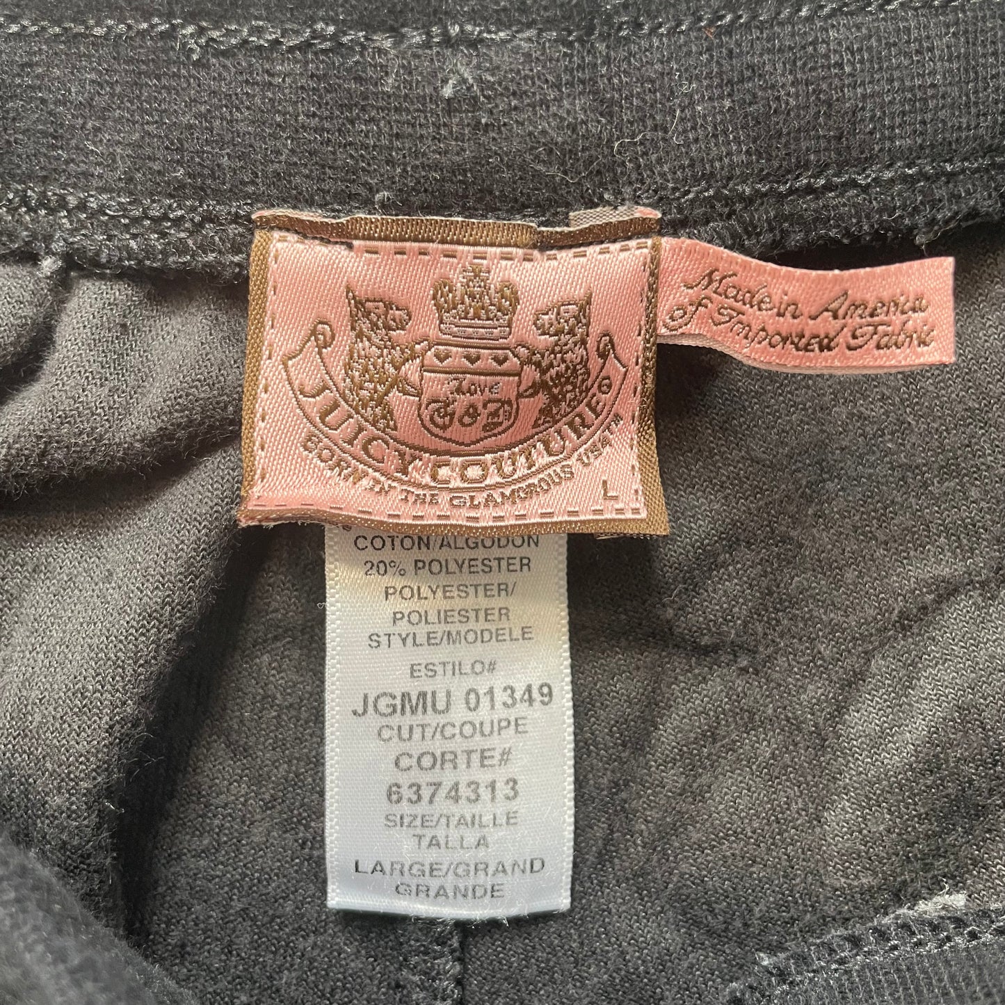 Vintage Juicy Couture Women's Black Velour Tracksuit Set Mock Neck Jacket & Pants L