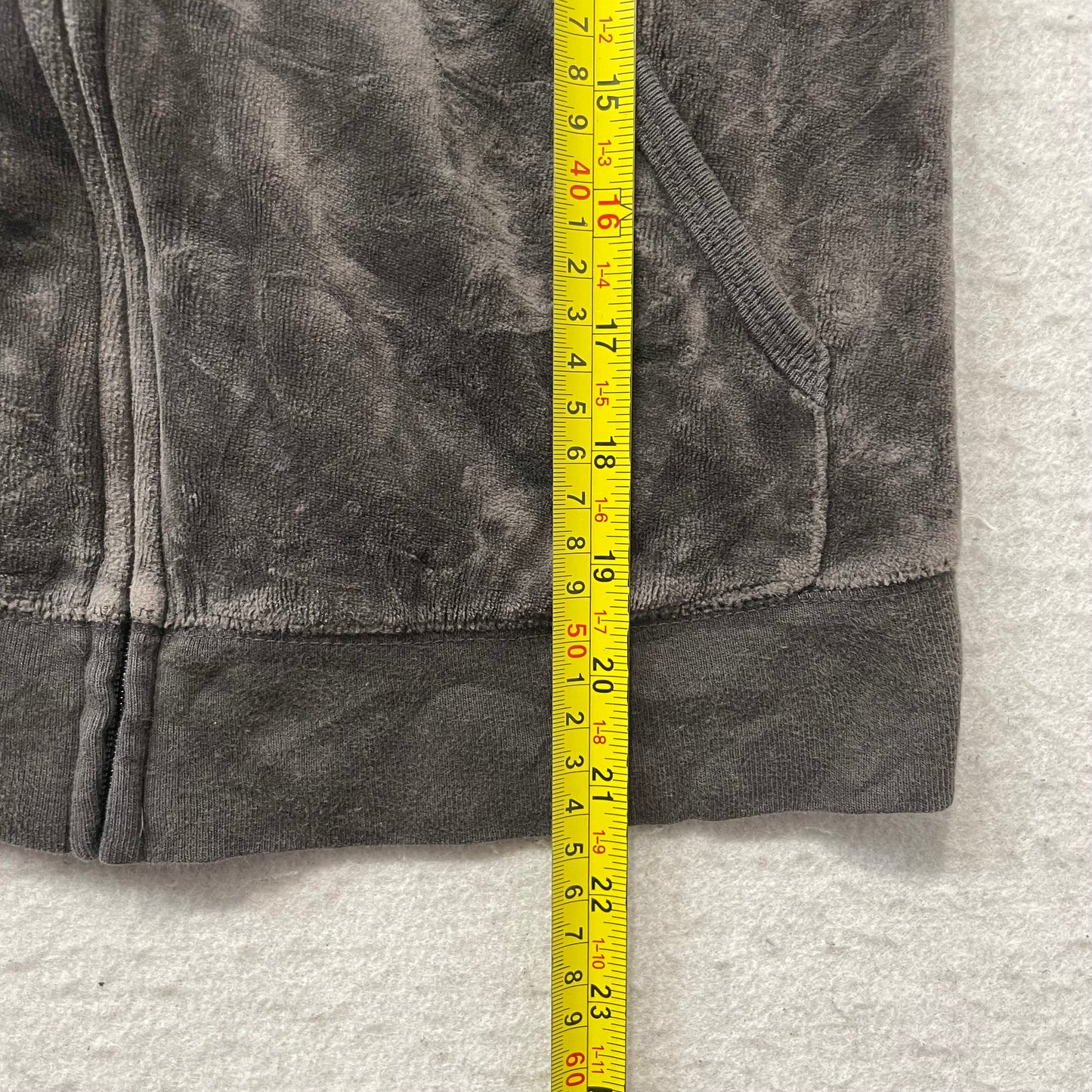 Vtg Juicy Couture Women's Deep Charcoal Velour Tracksuit Set Snap Pockets Size S