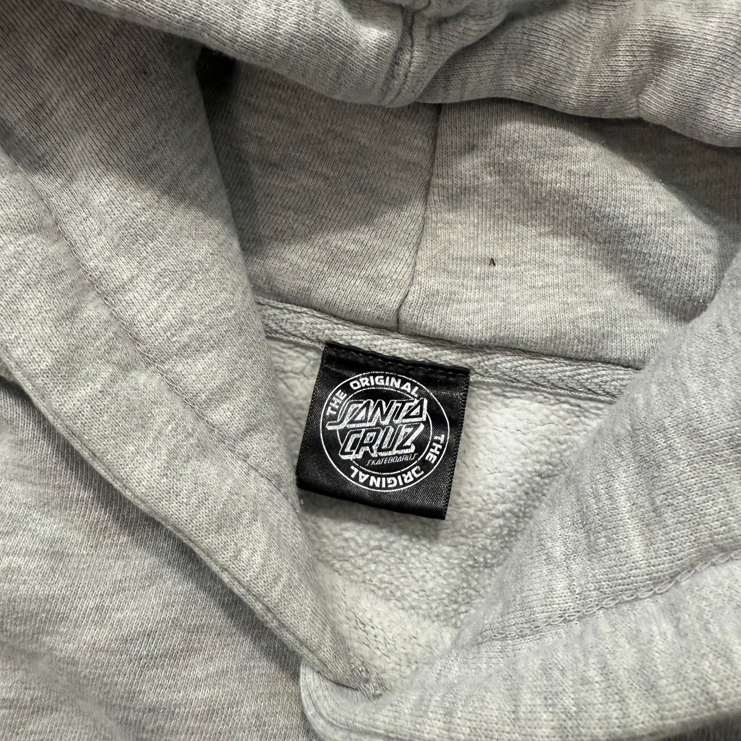 Santa Cruz Skateboards Men's Grey Hoodie Pull-Over Colorful Logo Graphic Size L
