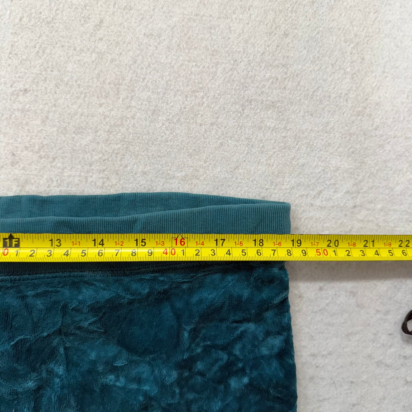 Vintage Juicy Couture Women's Teal Velour Flared Track Pant Low Rise Y2K Size L