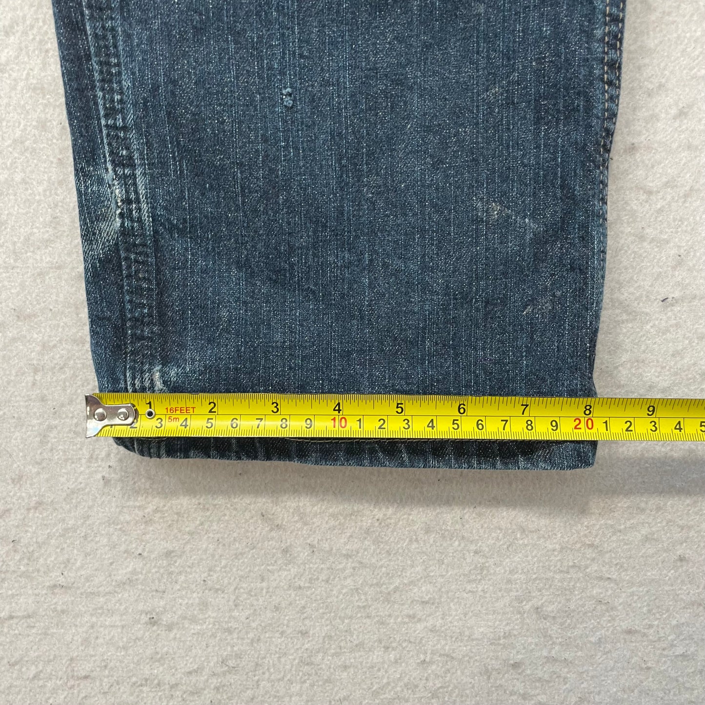 Carhartt Men Blue Denim Flame Resistant Rugged Flex Jeans Relaxed Fit Size 38x34