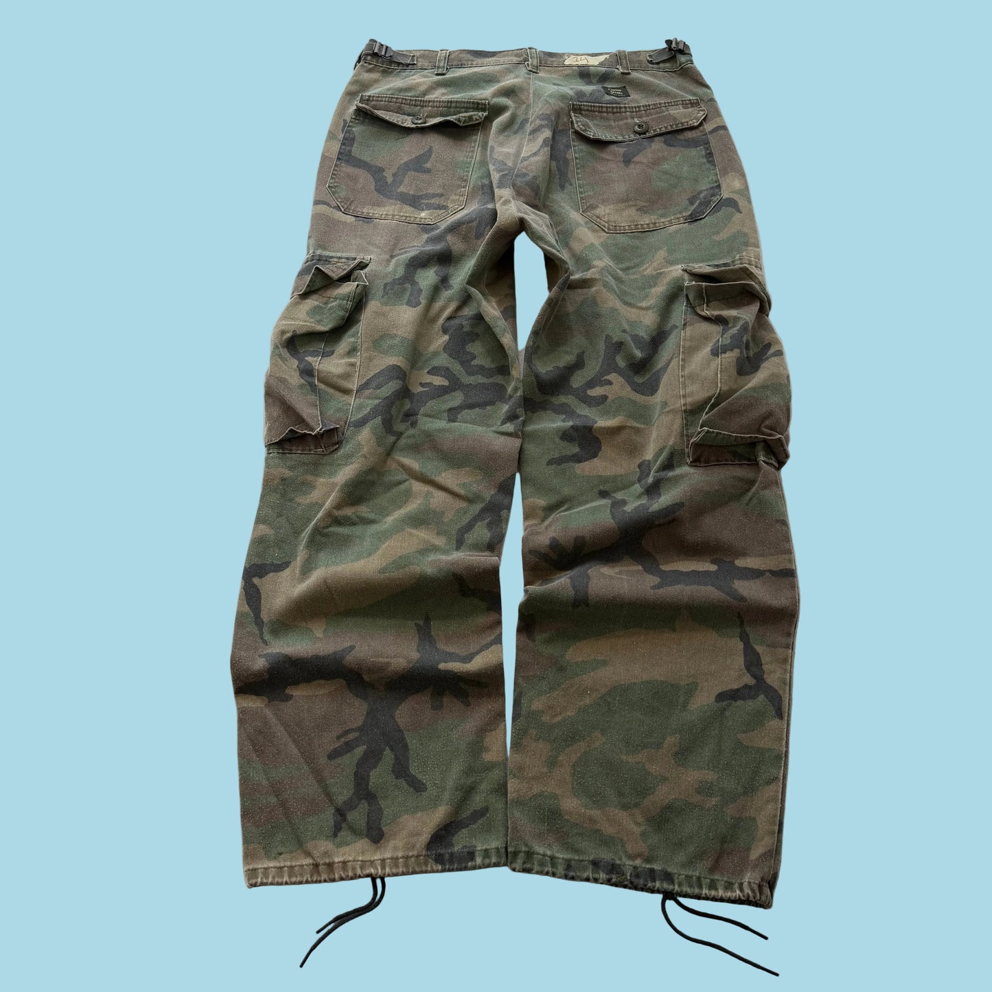 Camo Gear Men's Woodland Camouflage Tactical Utility Cargo Pants Outdoor Size 34