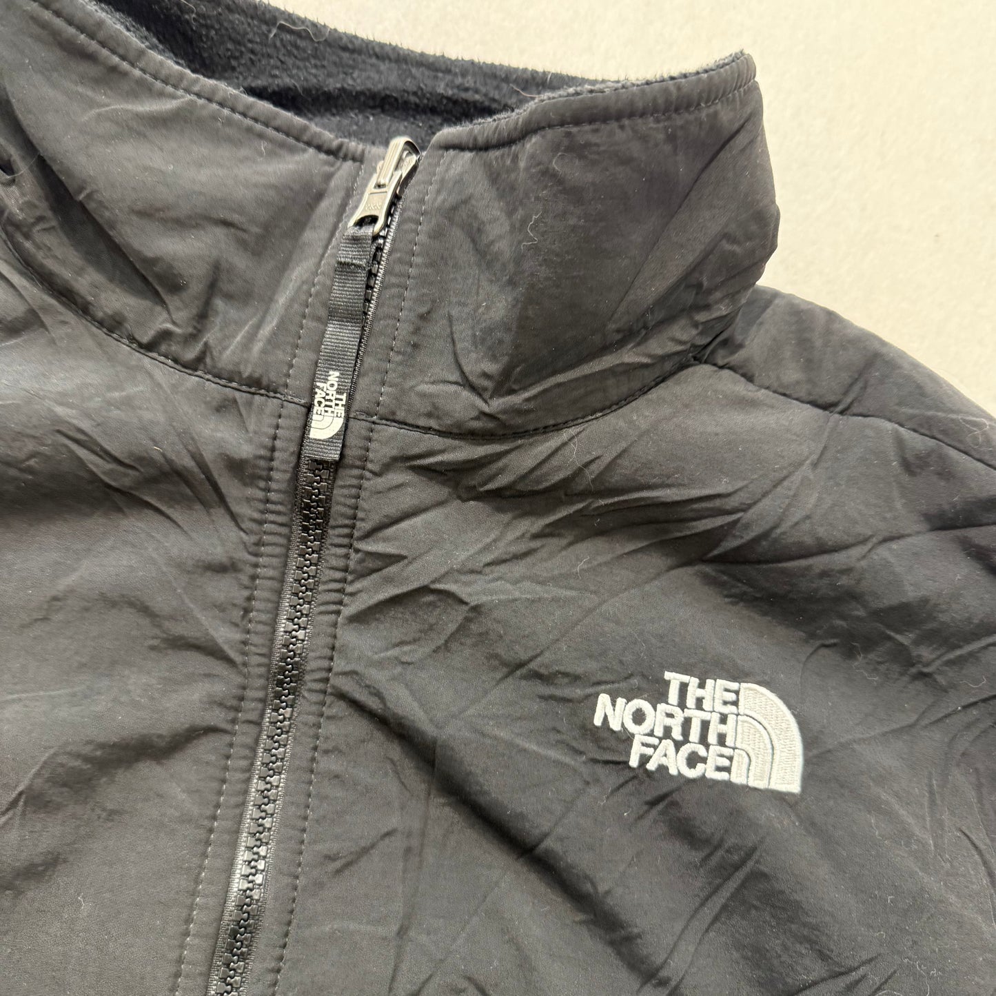 The North Face Black Polartec Fleece Zip Jacket Recycled XL