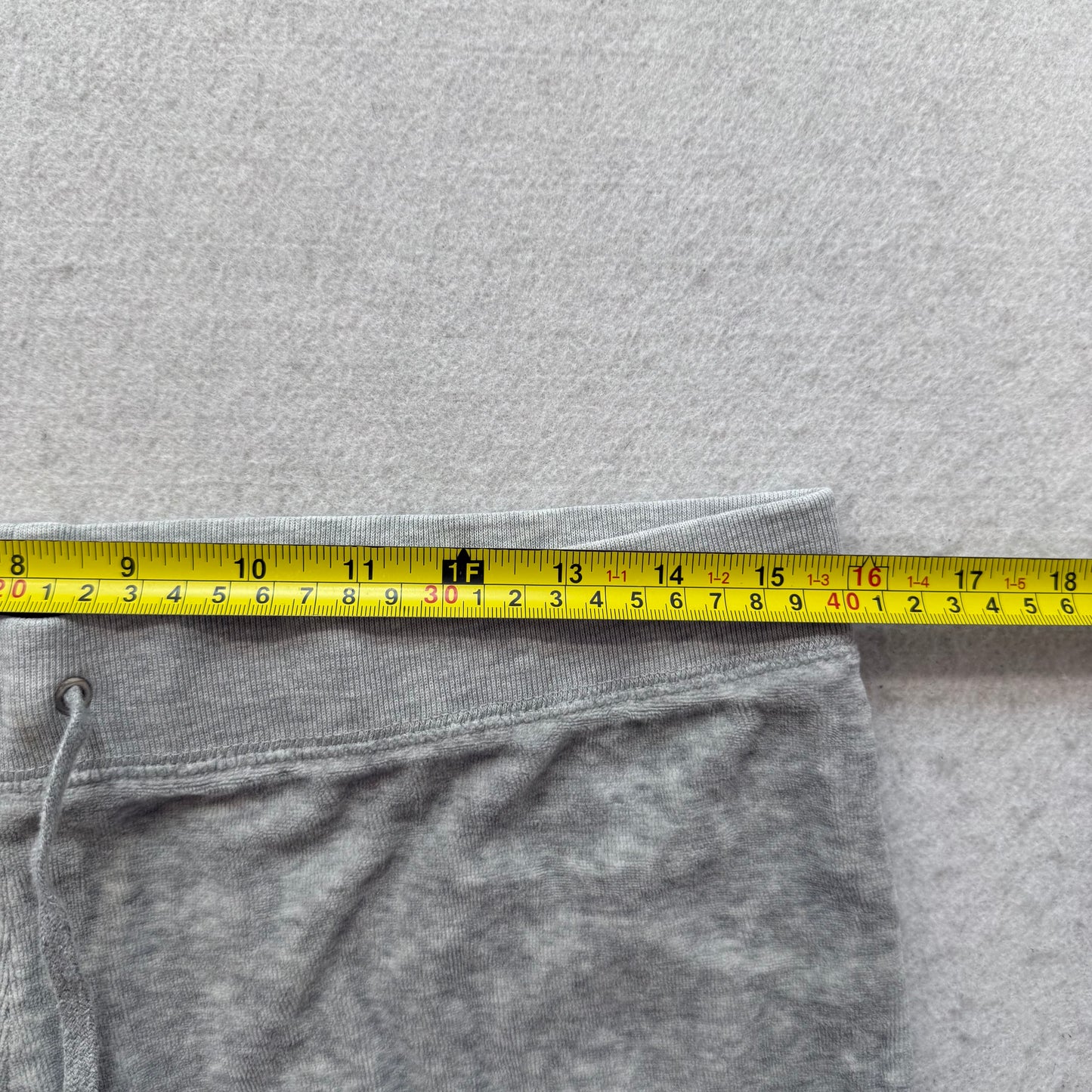 Juicy Couture Women's Heather Grey Velour Flared Track Pants Drawstring Size M