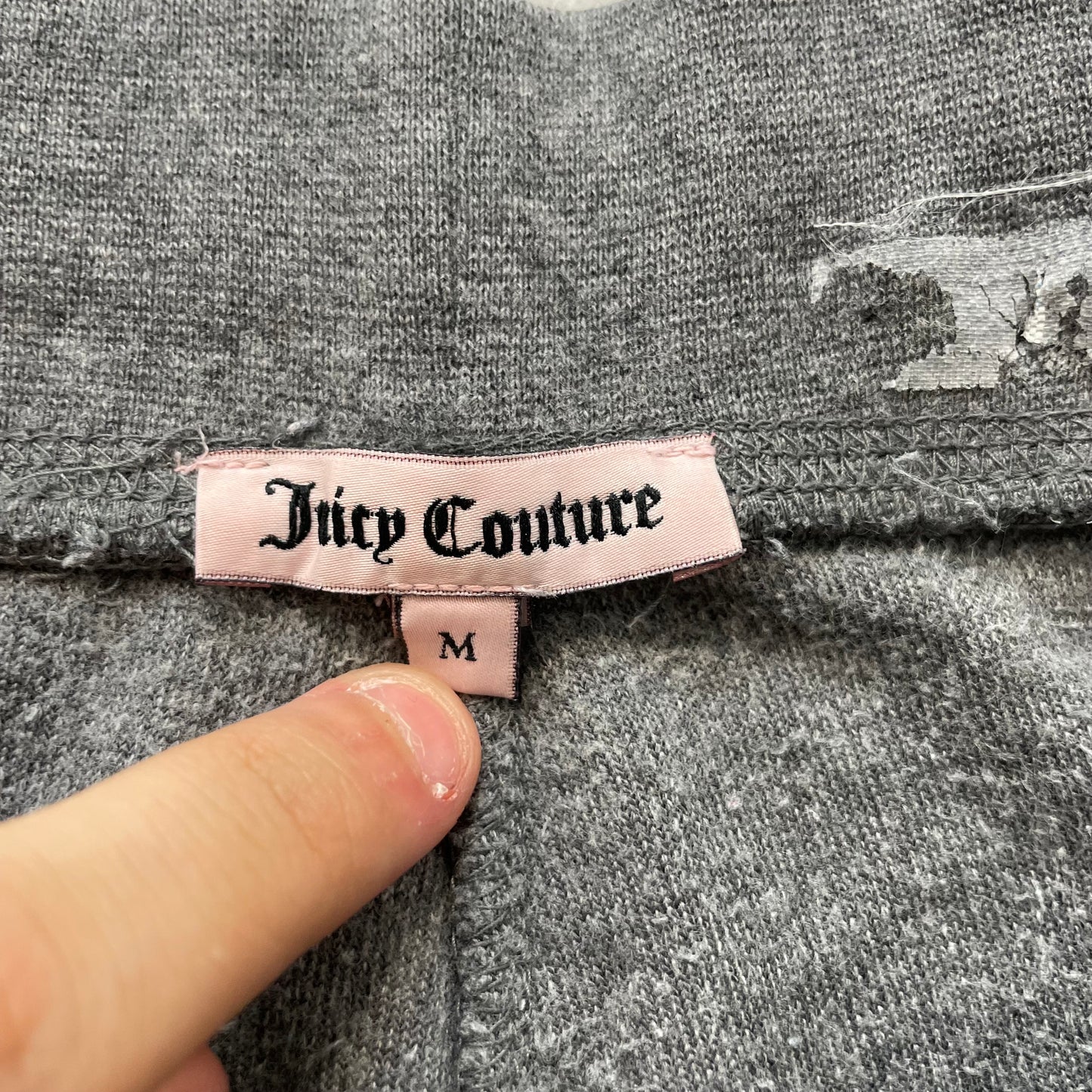 Juicy Couture Women's Gray Velour Flared Track Pant Drawstring Loungewear Size M