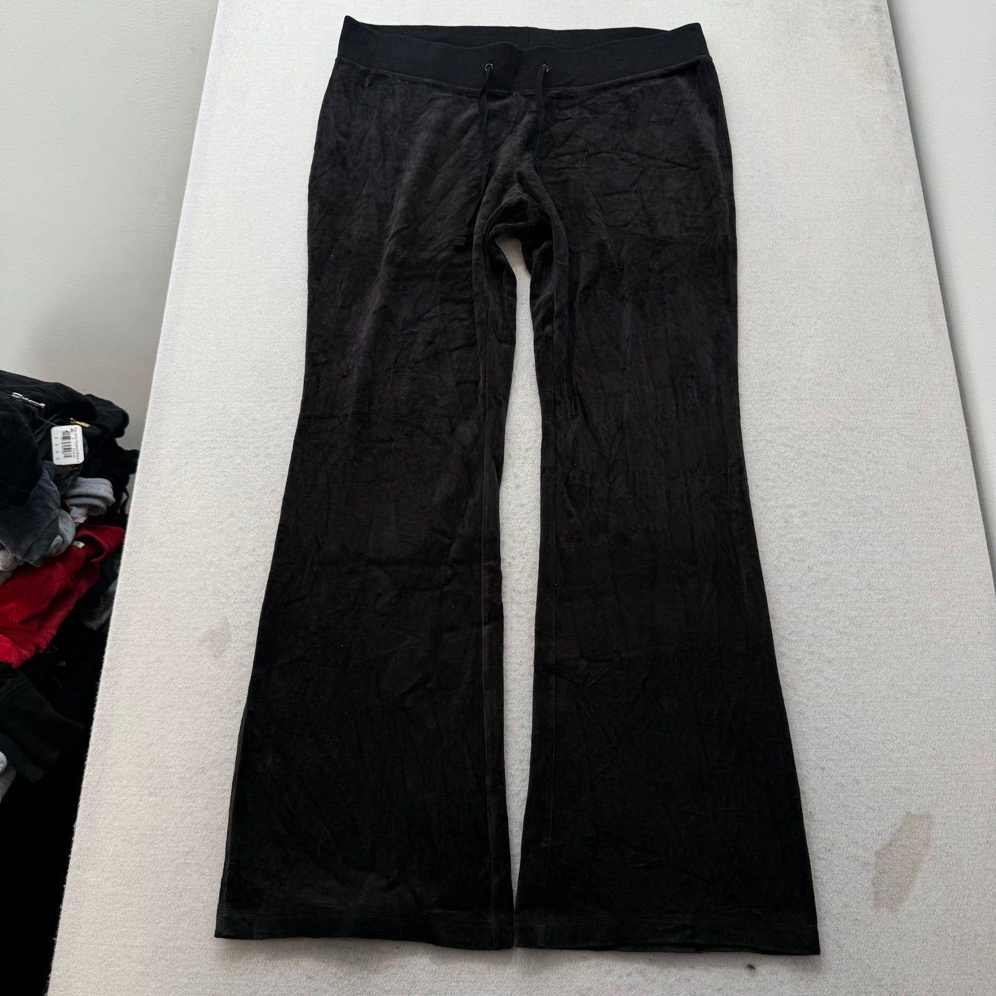 Vtg Juicy Couture Women's Black Velour Tracksuit Set Jacket & Pant Y2k Size L/XL