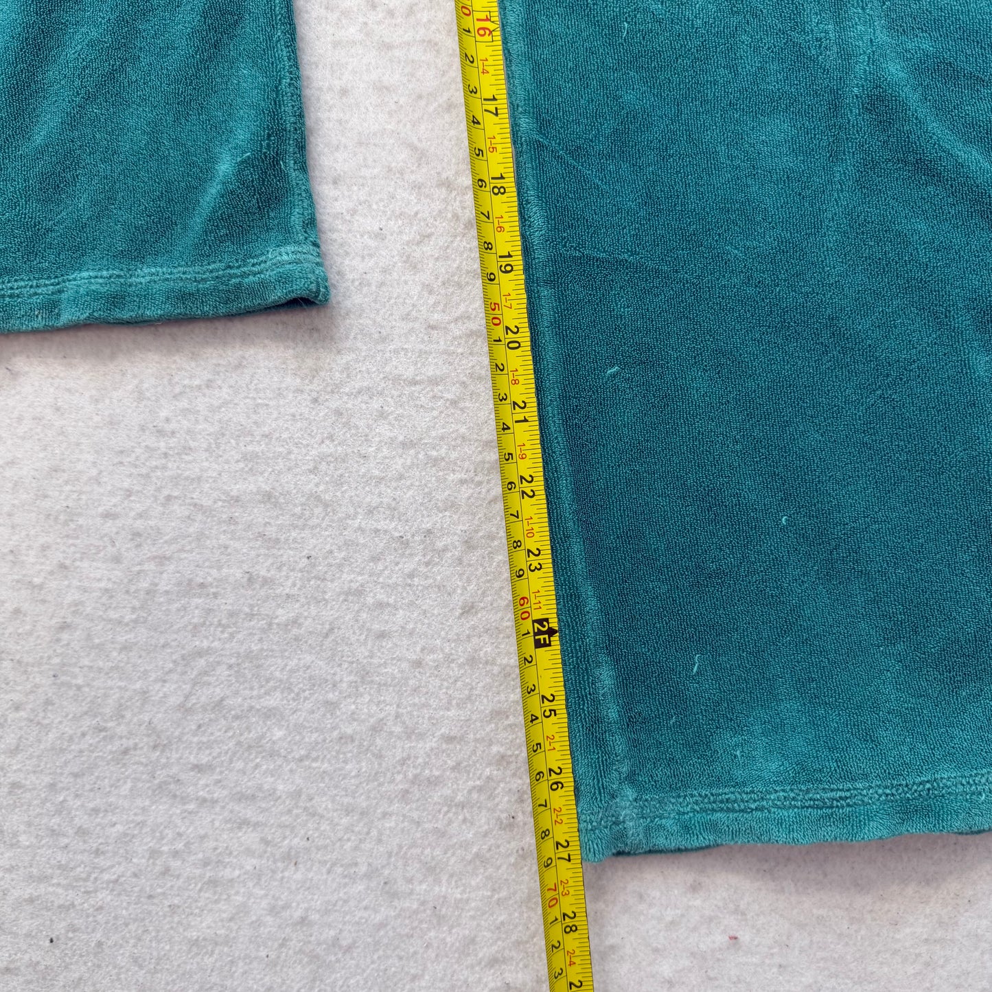 Juicy Couture Women's Blue-Green Terry cloth Tracksuit Set Hoodie & Pant Size 12