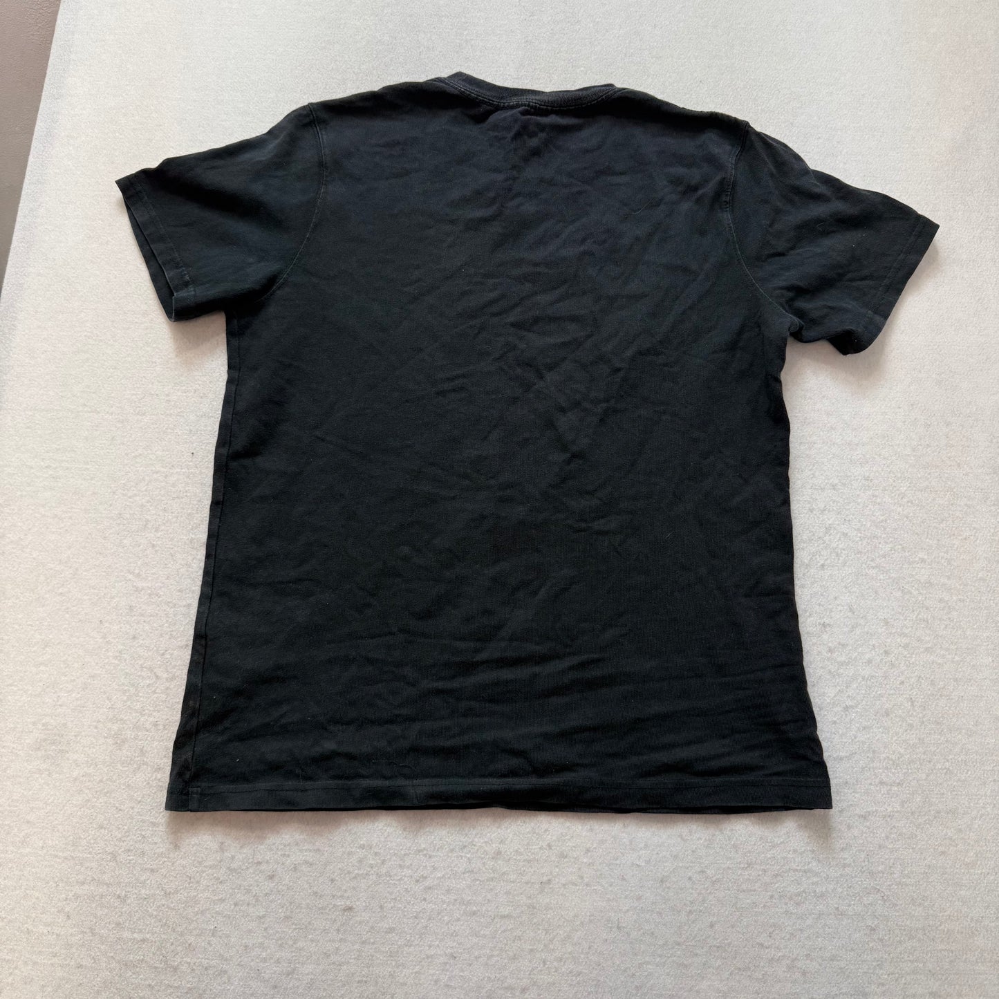 Nike Men's Jet Black Loose Fit T-Shirt Short Sleeves Crewneck Logo Print Size XL