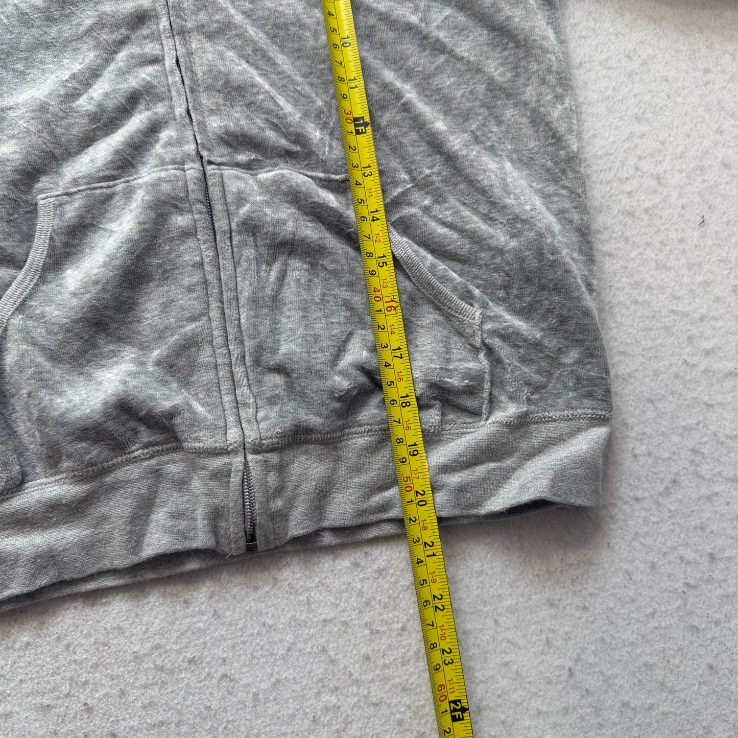 Juicy Couture Queen of Couture Women Gray Velour Zip-Up Hoodie Loungewear Size M