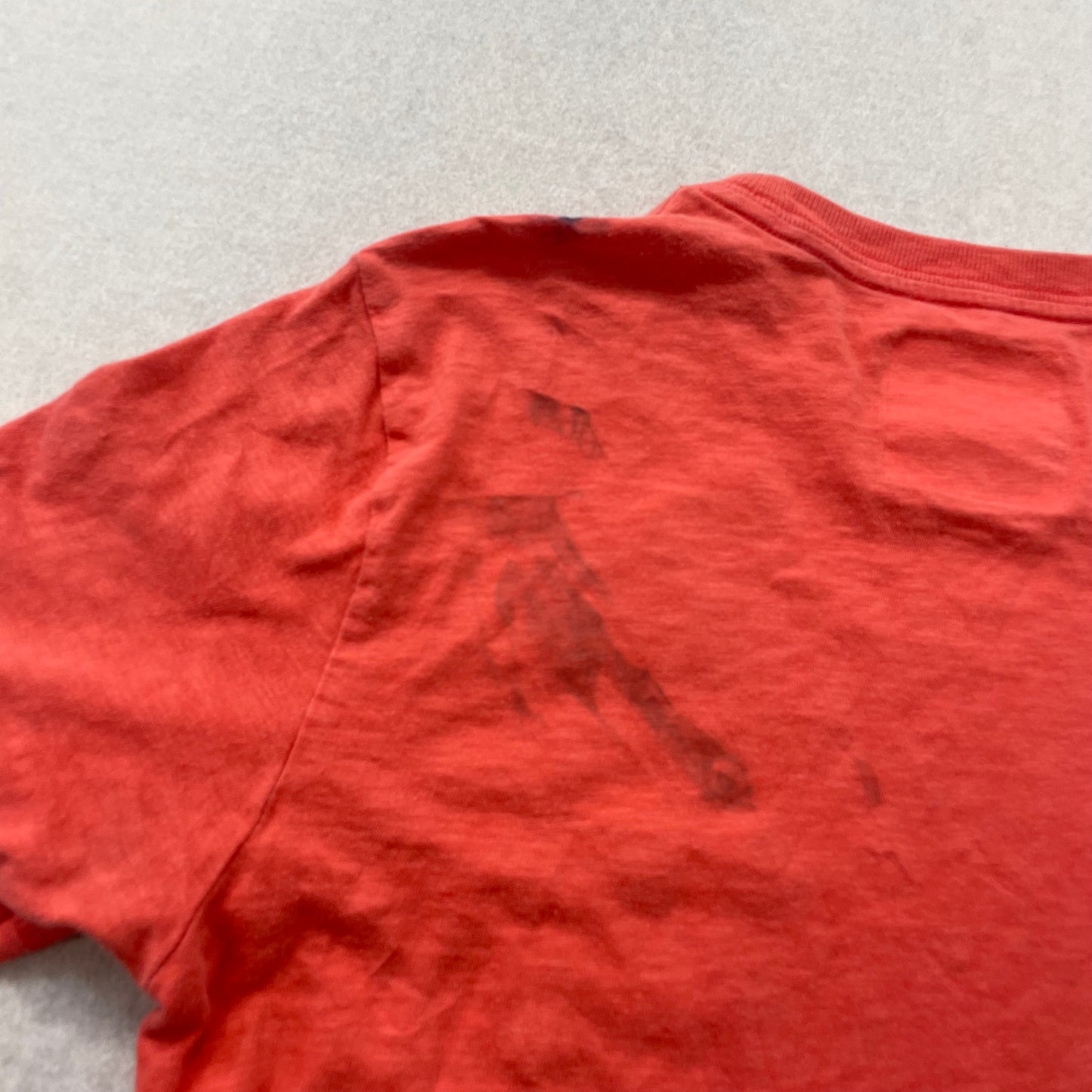 Aéropostale Men's Red Cotton T-Shirt Short Sleeves Appliqué Graphic Tee Size M
