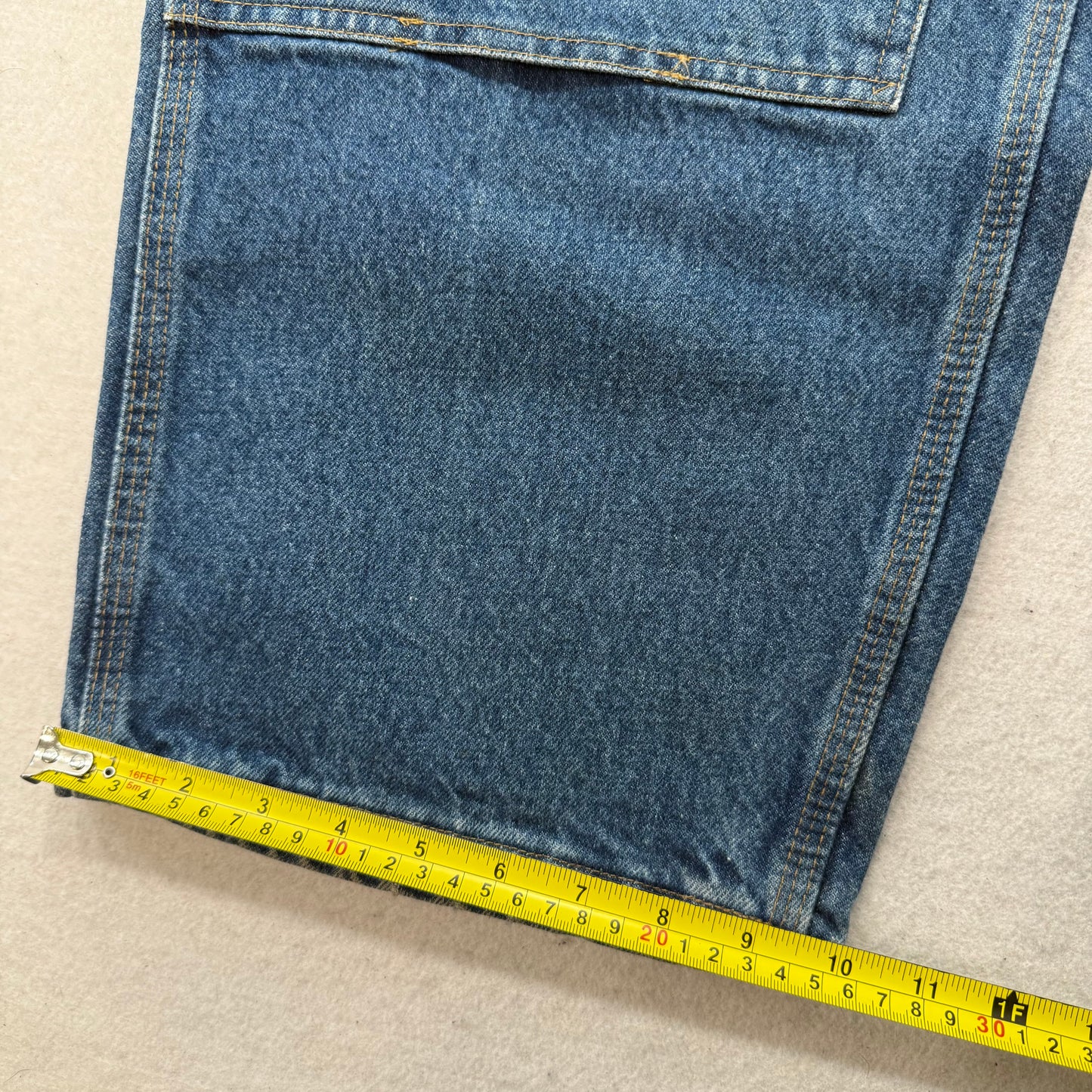 Carhartt Men's Blue Denim Double Knee Baggy Carpenter Jeans Hammer Loop Size 42