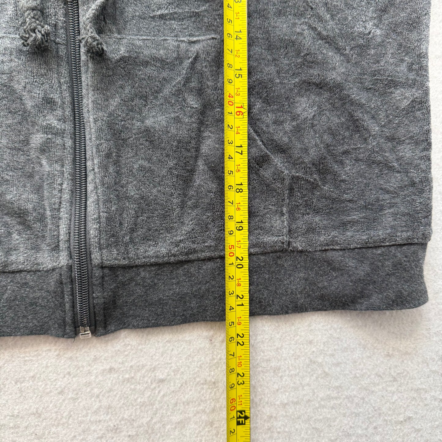 Vintage Juicy Couture Women's Charcoal Gray Velour Tracksuit Set Y2k Size L/XL