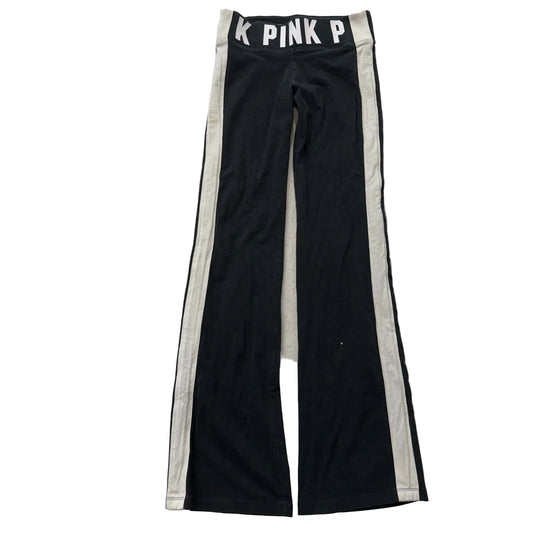 PINK by Victoria's Secret Womens Black White Cotton Blend Flare Yoga Pant Size S