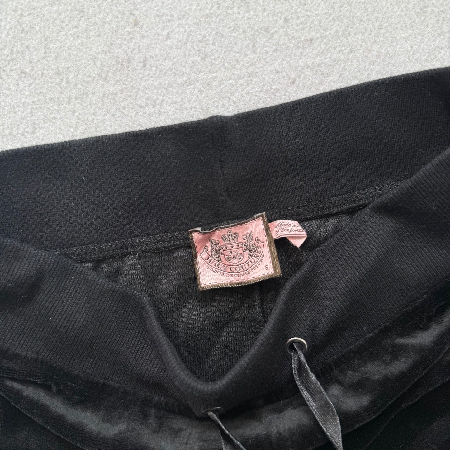 Vtg Juicy Couture Choose Juicy Black Velour Tracksuit Set Hoodie & Pant Size S