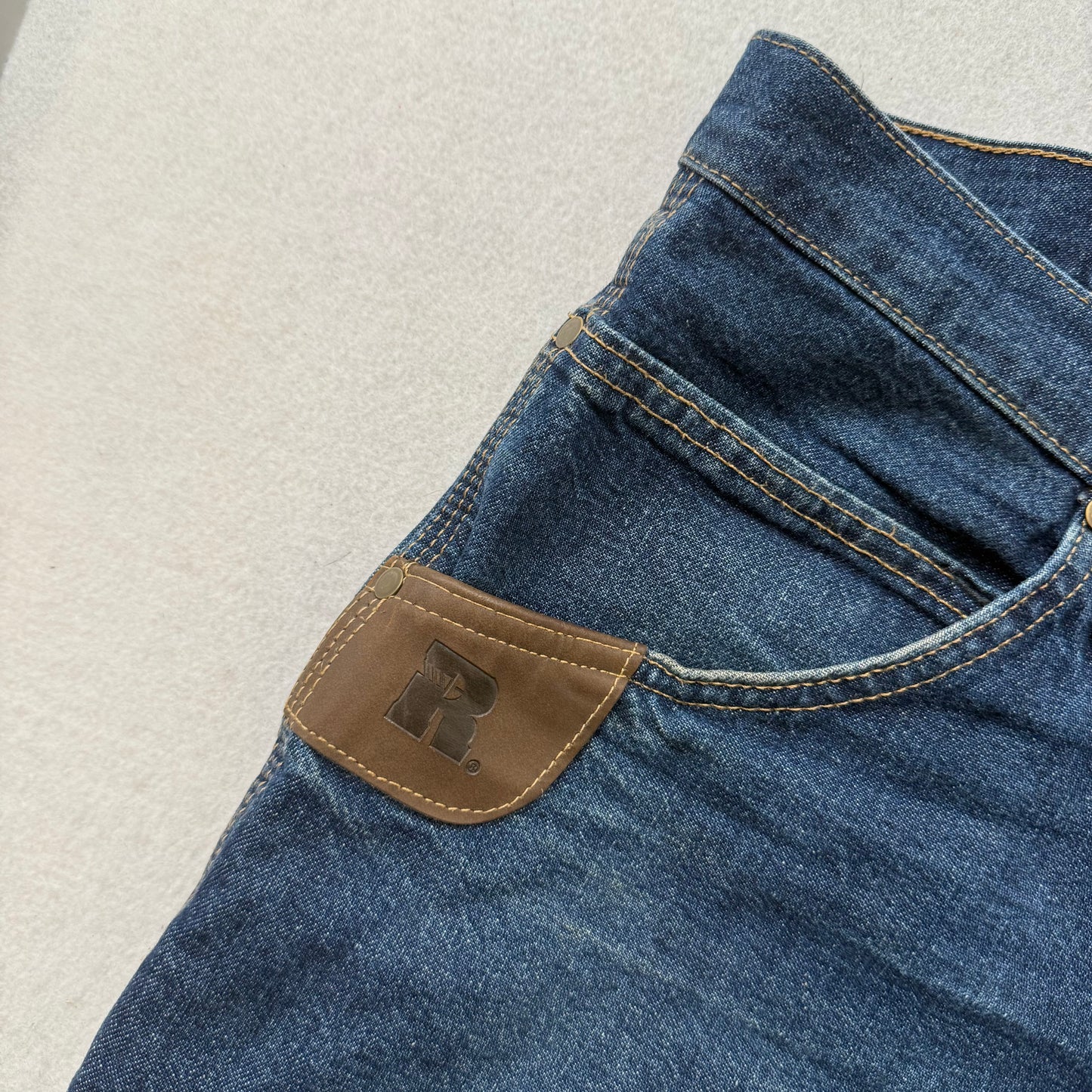 Wrangler Men's Blue Riggs Workwear Carpenter Denim Jeans Utility Pockets Size 36x32