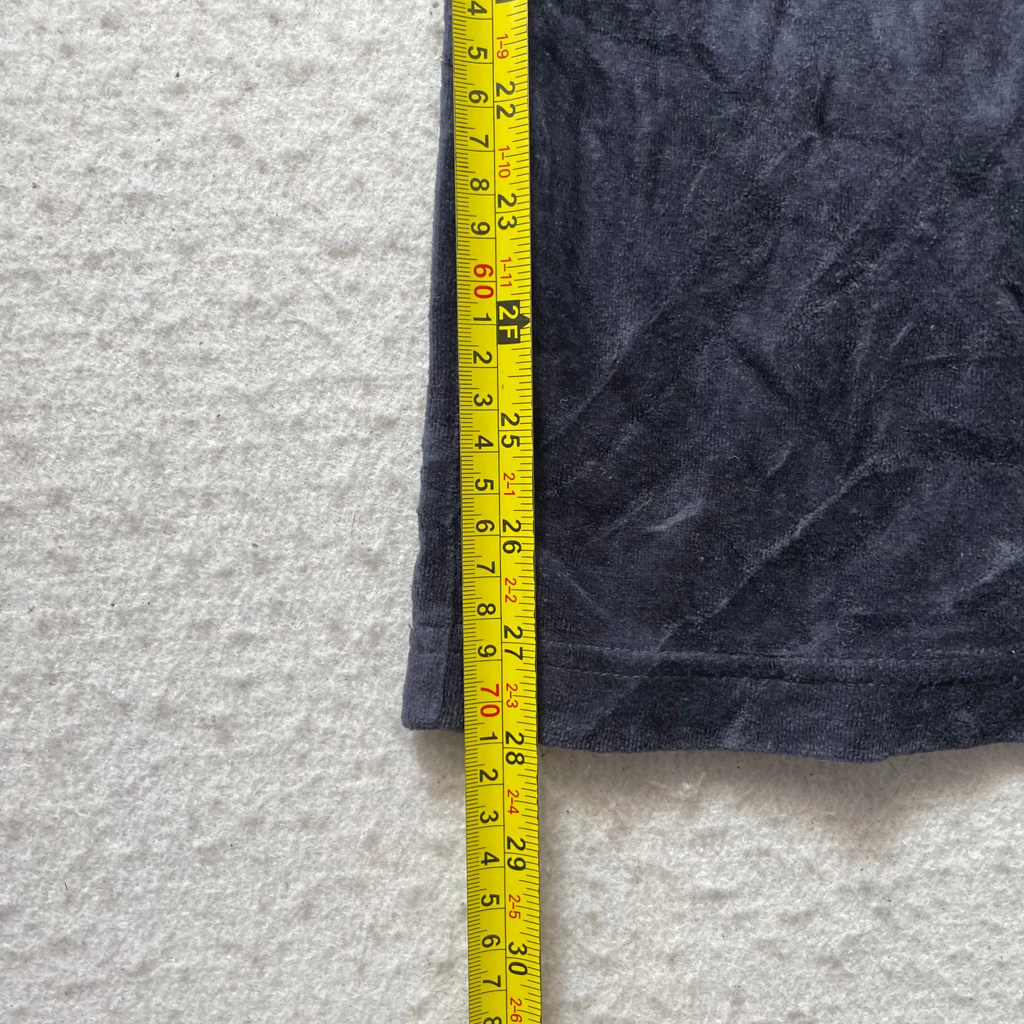 Vintage Juicy Couture Women's Navy Velour Flared Track Pants Loungewear Size S
