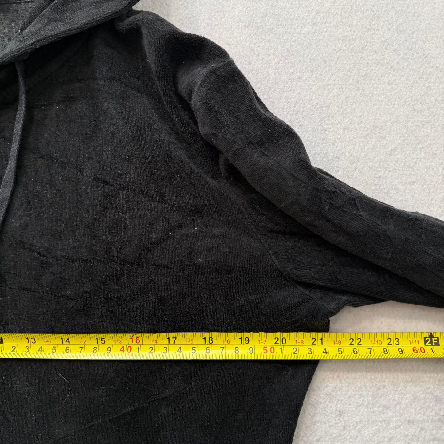Juicy Couture Women's Black Velour Tracksuit Set Zip-Up Hoodie & Pant Size XL