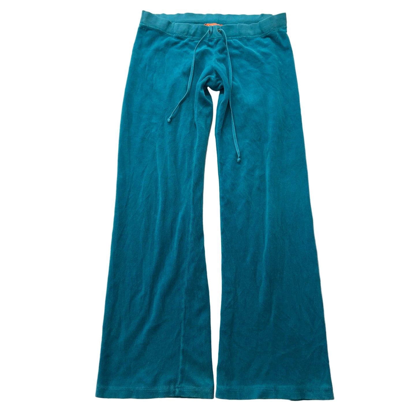2003 Vintage Juicy Couture Women's Turquoise Blue Velour Flare Track Pant Size S