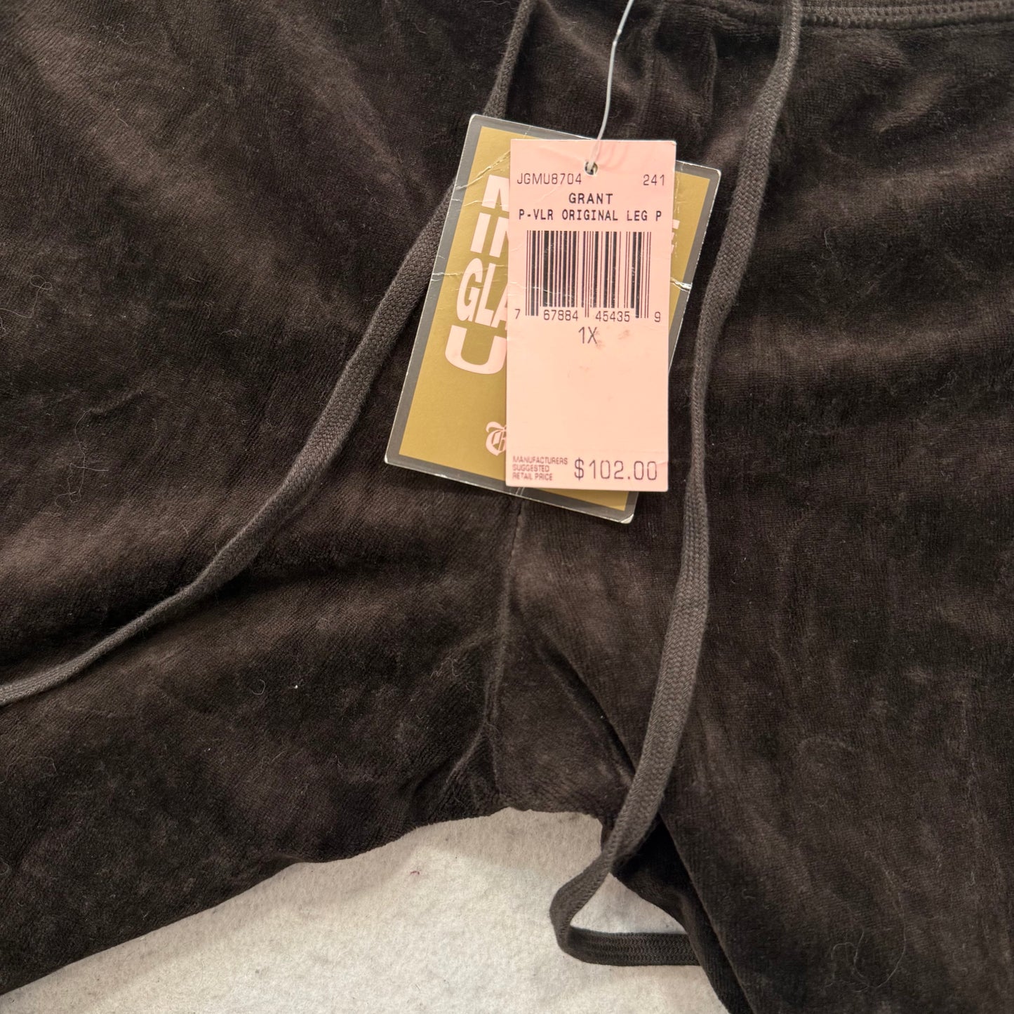 Juicy Couture Womens Dark Brown Velour Flared Leg Track Pants Loungewear Size 1X