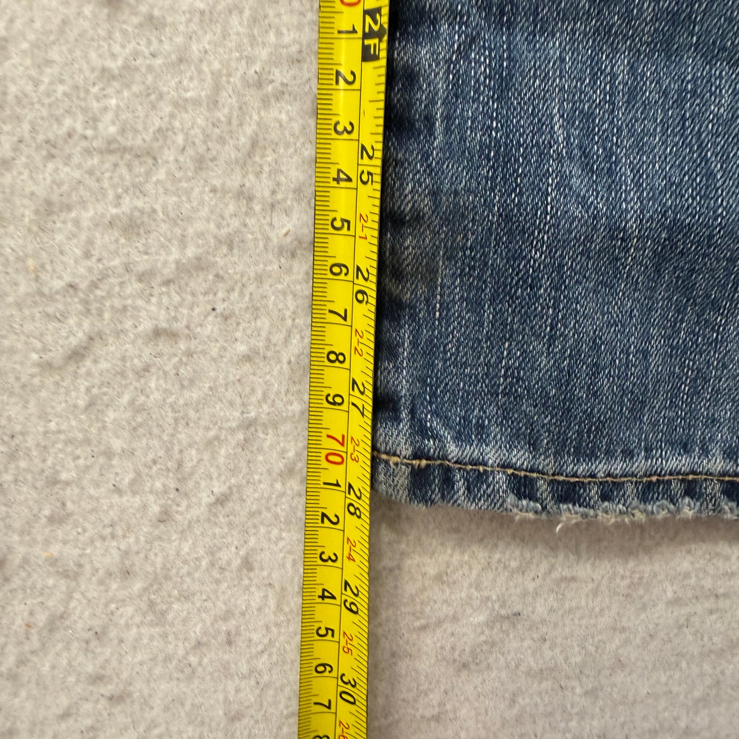 American Eagle Outfitters Men's Blue Loose Fit Denim Jeans Distressed Size W35
