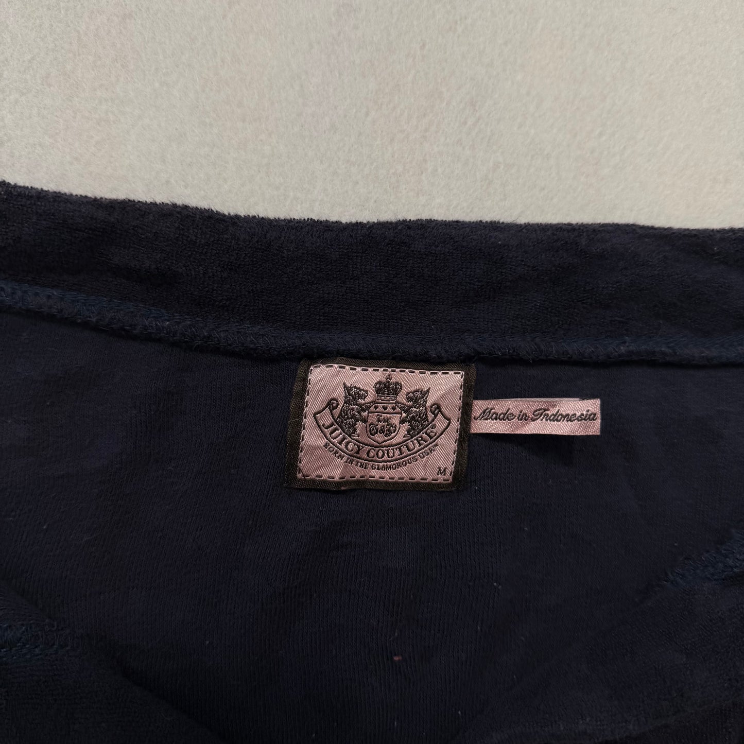 Vintage Juicy Couture navy terry cloth dress with bottom hole design size M