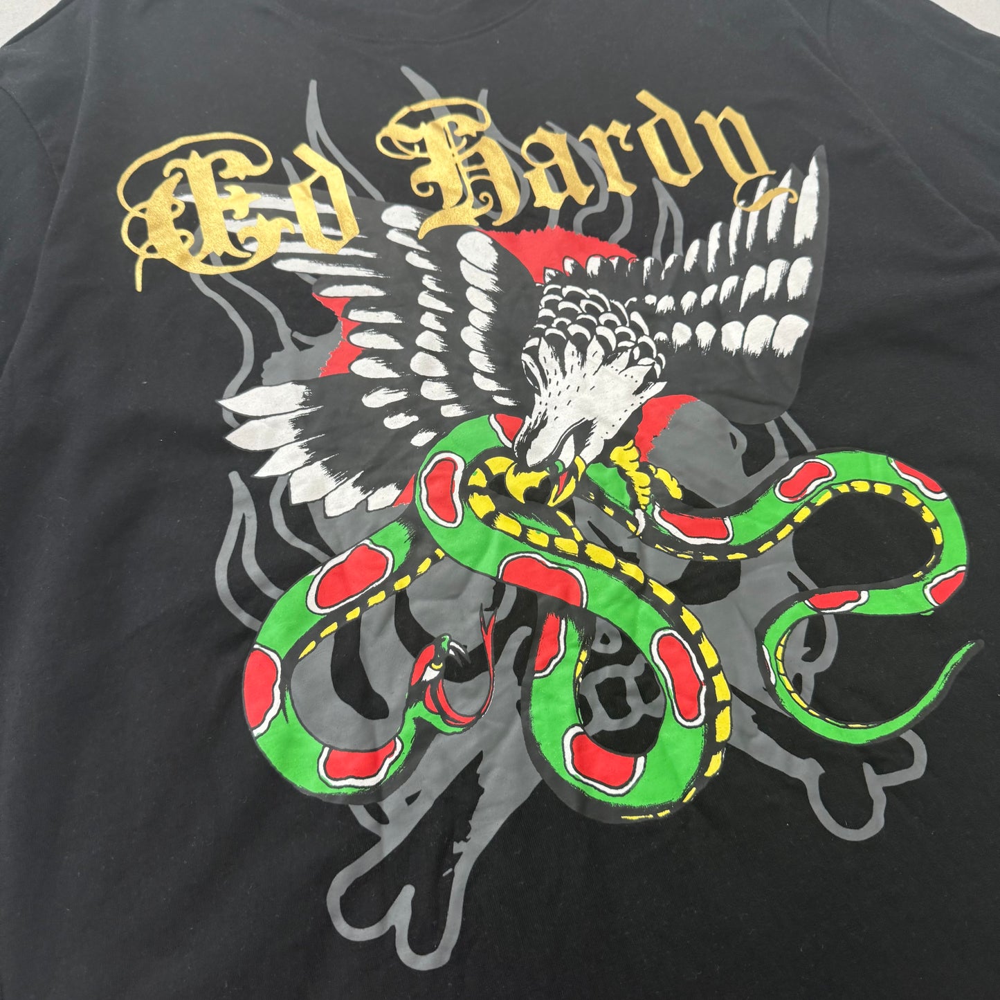 ED HARDY “Eagle Snake” BLACK GRAPHIC TEE