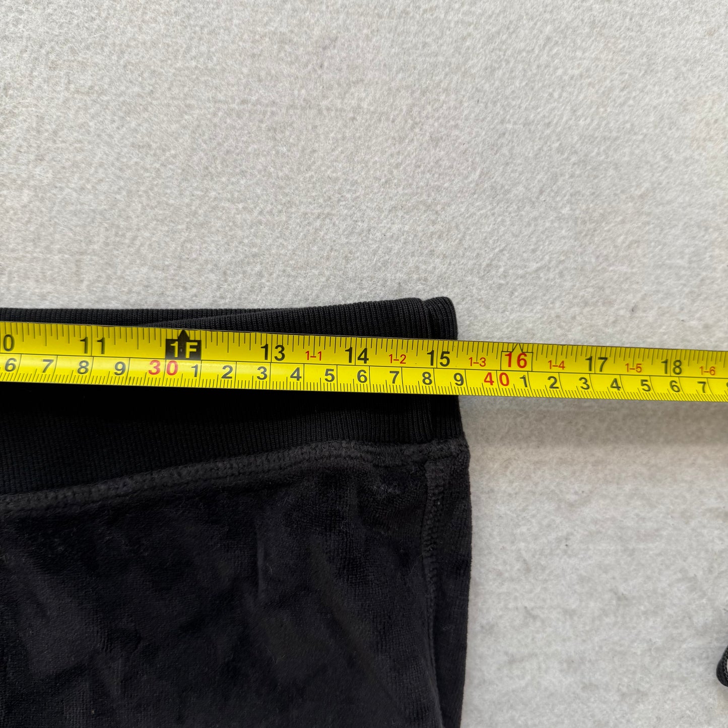 Vintage Juicy Couture Women Black Velour Flare Track Pants Casual Preppy Size L