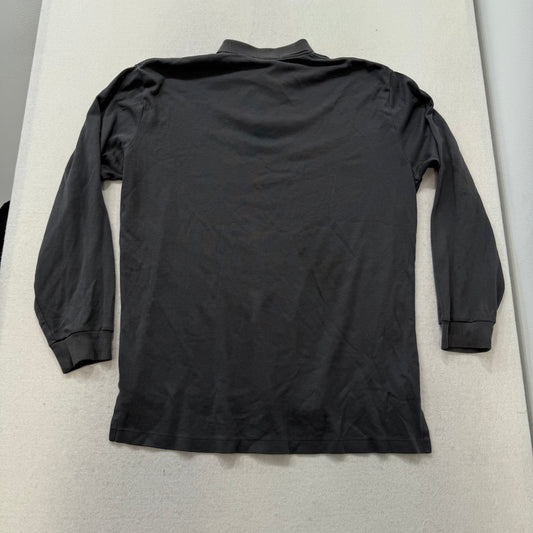 Polo by Ralph Lauren Charcoal Gray Cotton Polo Shirt Long Sleeve Collared Size L
