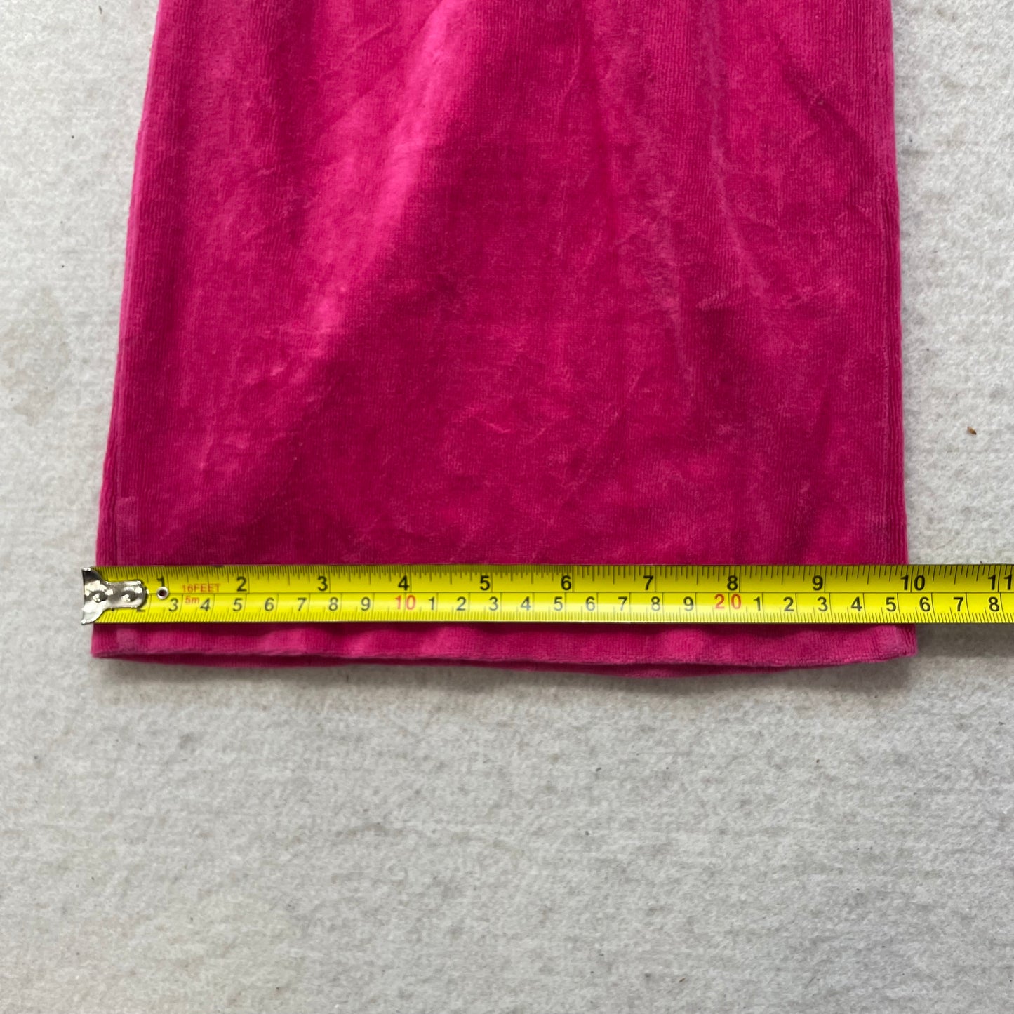 Vintage Juicy Couture Women's Hot Pink Velour Flared Track Pants Pockets Size L