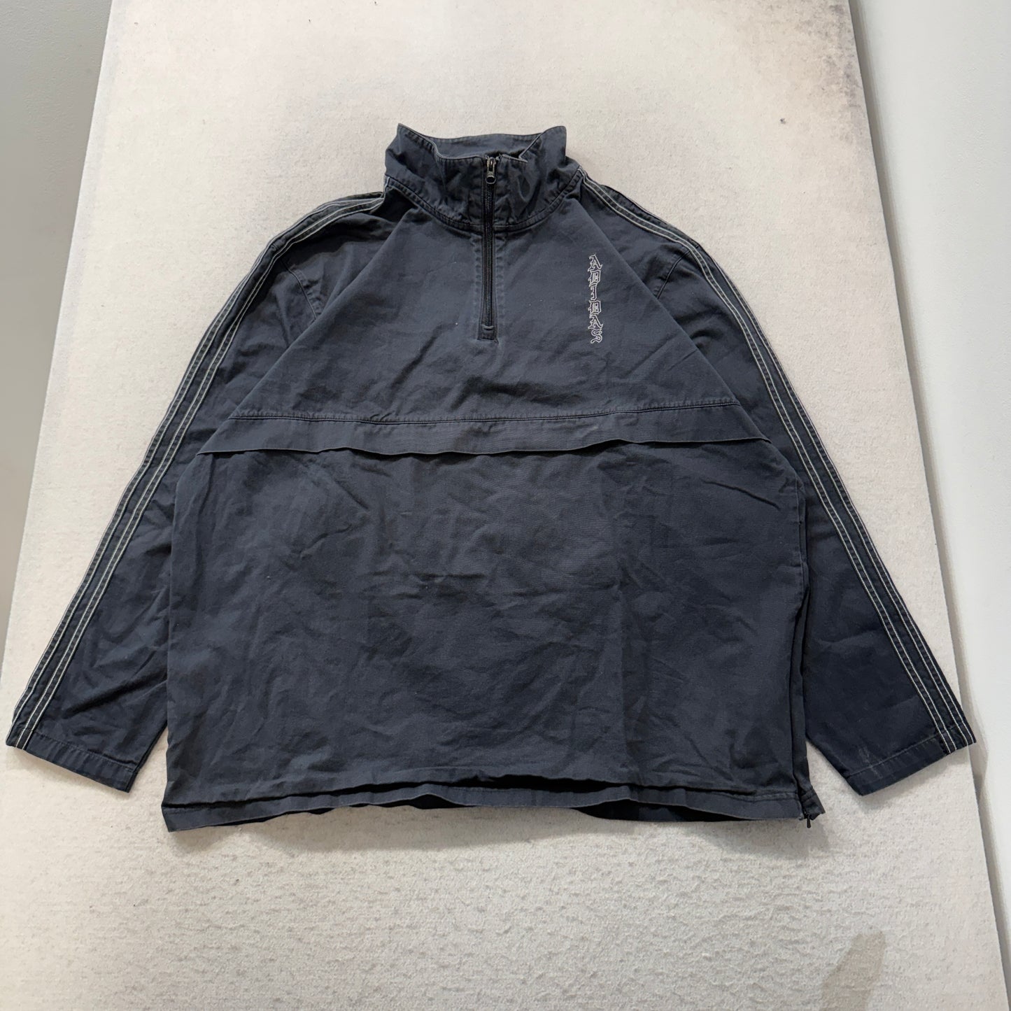 Adidas Josh Manoles Men's Navy Blue Quarter Zip Jacket Pullover Classic Size XL