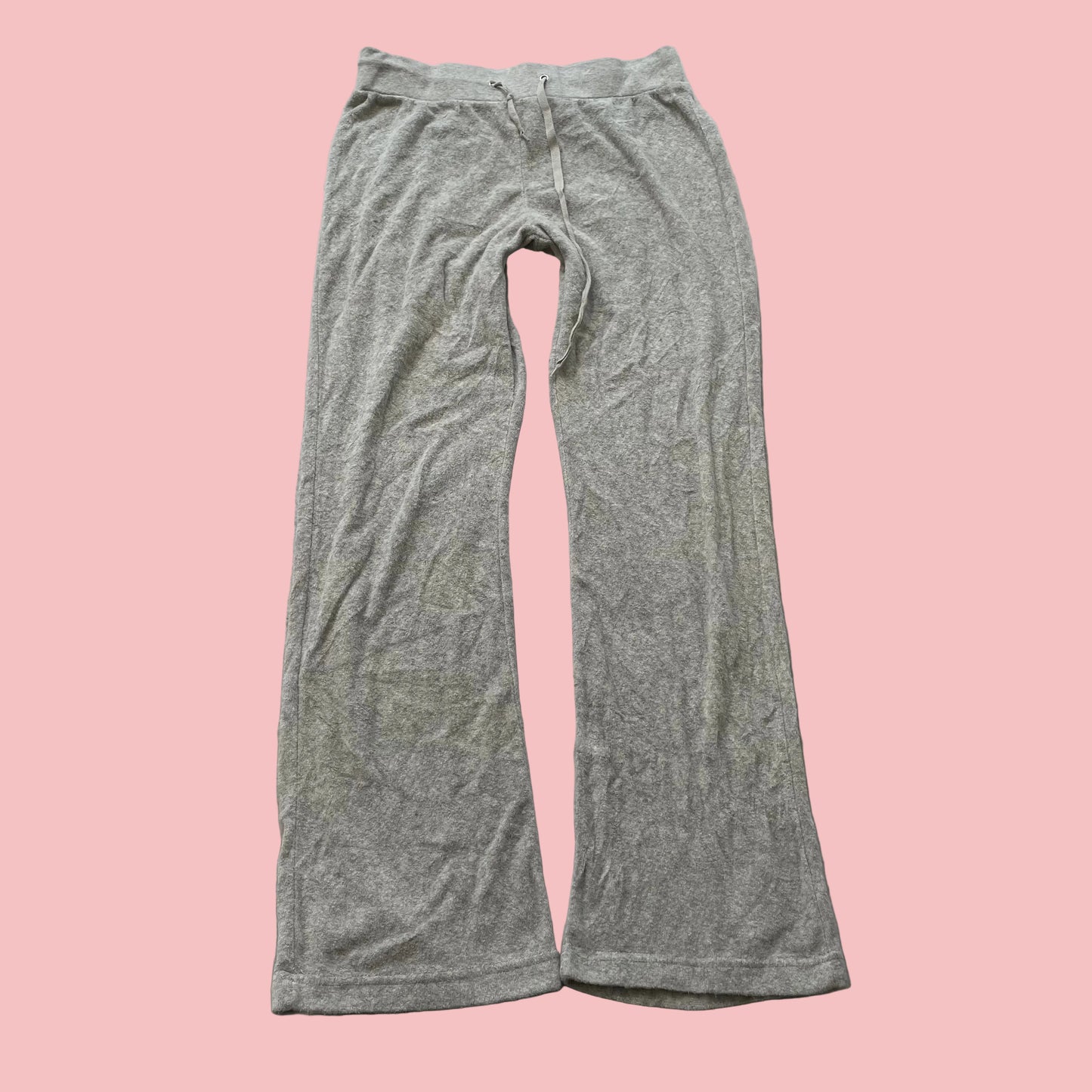 Vintage Juicy Couture Women's Heather Gray Terry Cloth Flared Track Pant Size S