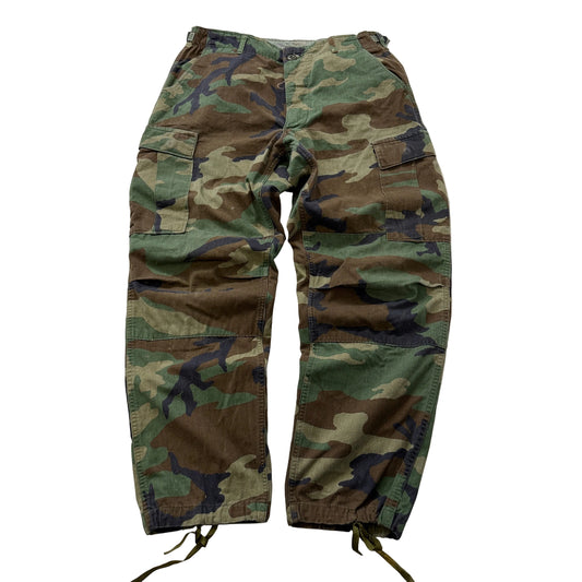 US Army M81 Woodland Mens Green Camouflage BDU Cargo Pants Regular Combat Size M