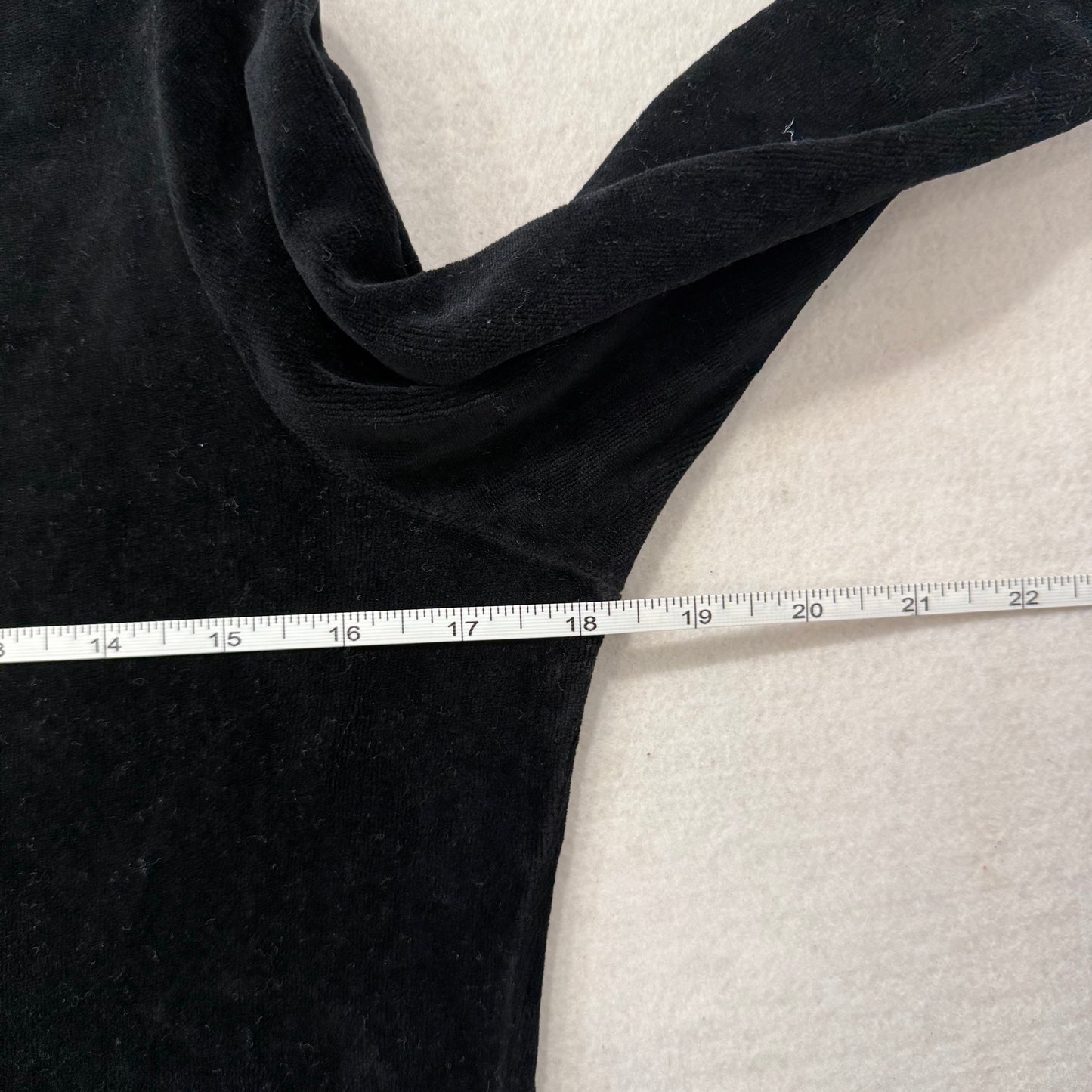 Juicy Couture Black Velour Full Zip Hoodie Size L