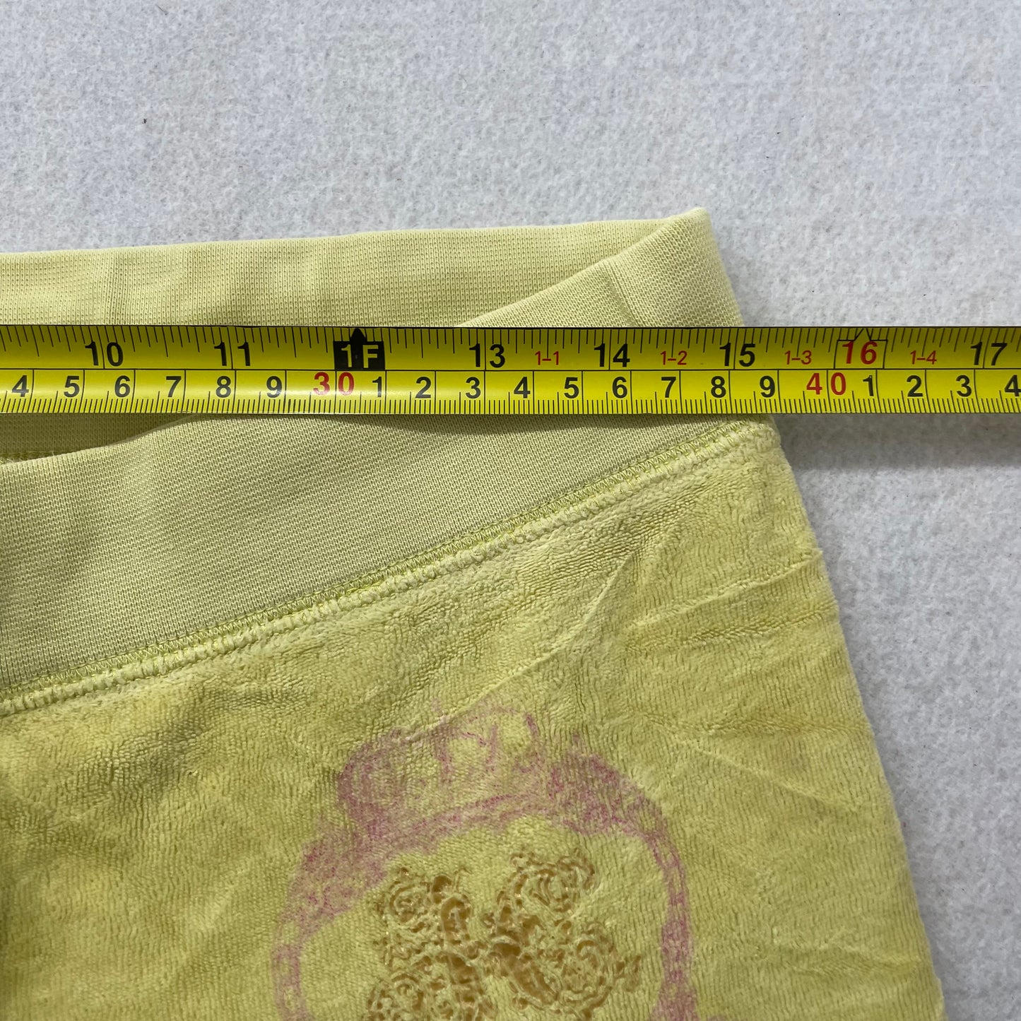 Juicy Couture Women's Yellow Velour Flared Leg Track Pants Loungewear Size S