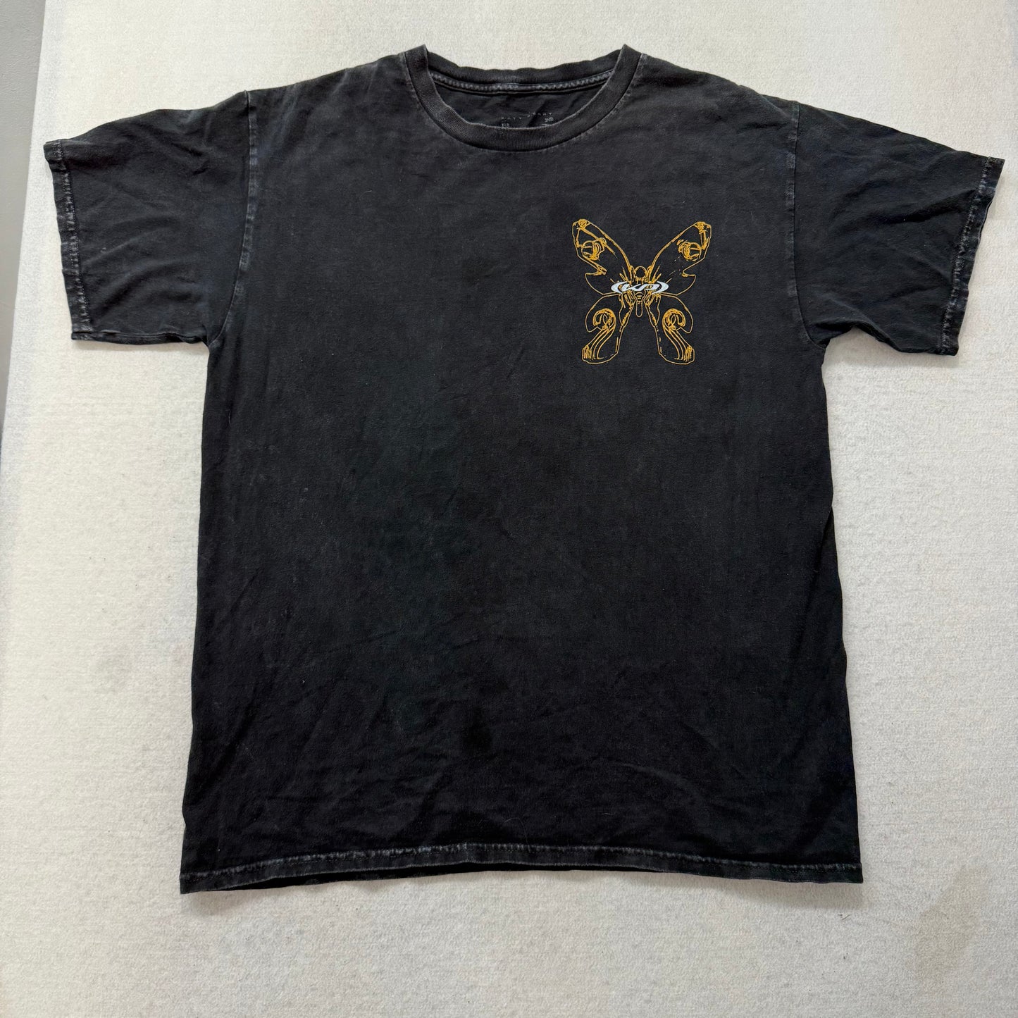 Katy Perry 143 Album Mens Faded Black Cotton T-Shirt Short Sleeve Graphic Size L