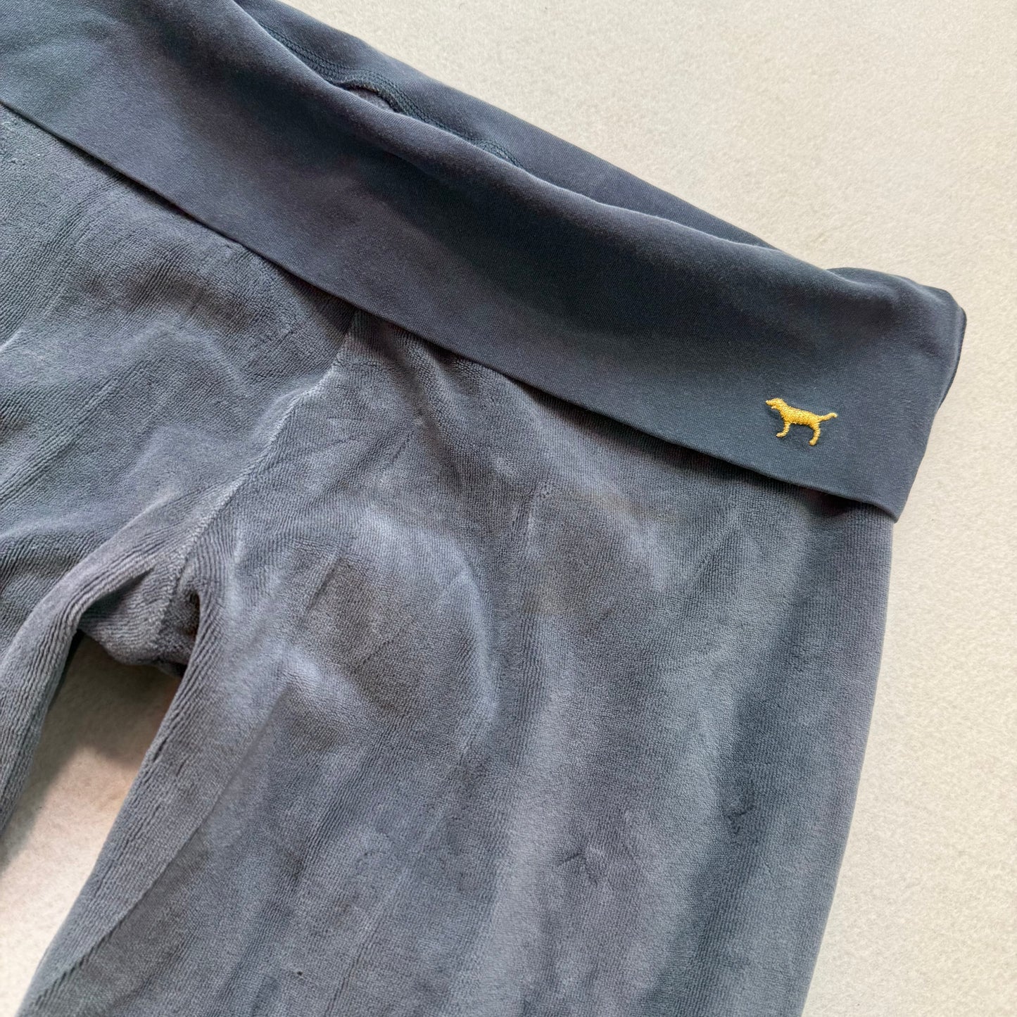 Victoria's Secret PINK Women's Charcoal Gray Velour Flared Track Pants Size XS