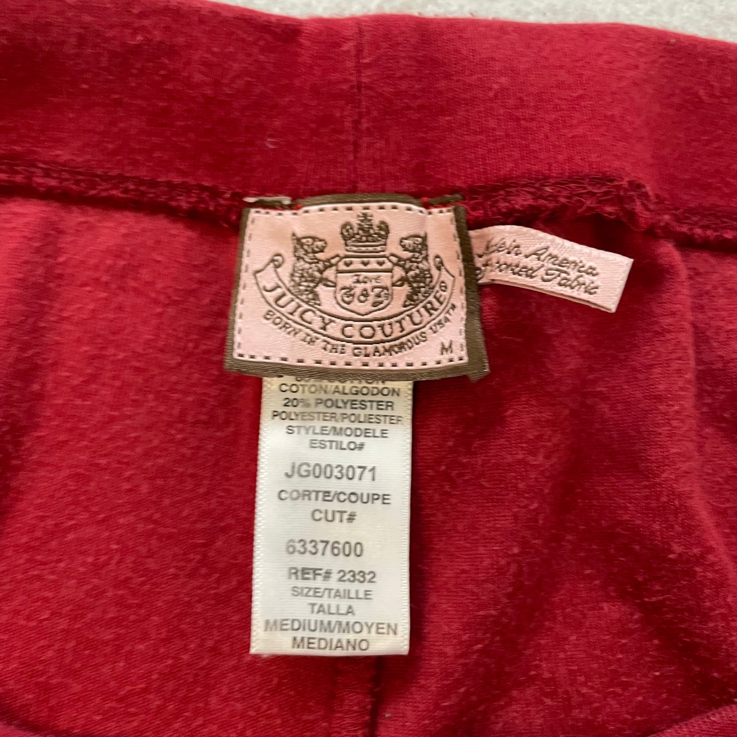 Juicy Couture Women's Wine Red Velour Flared Leg Track Pants Drawstring Size M