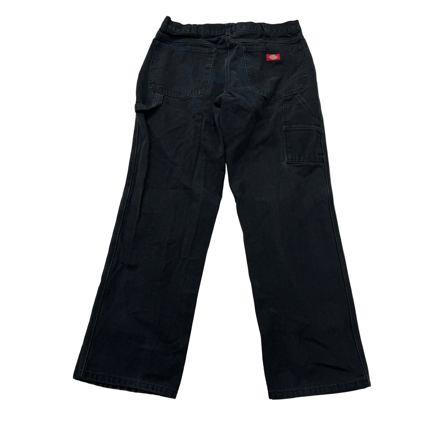 Dickies Men's Black Canvas Carpenter Pants Workwear Straight Leg Size 34 x 32