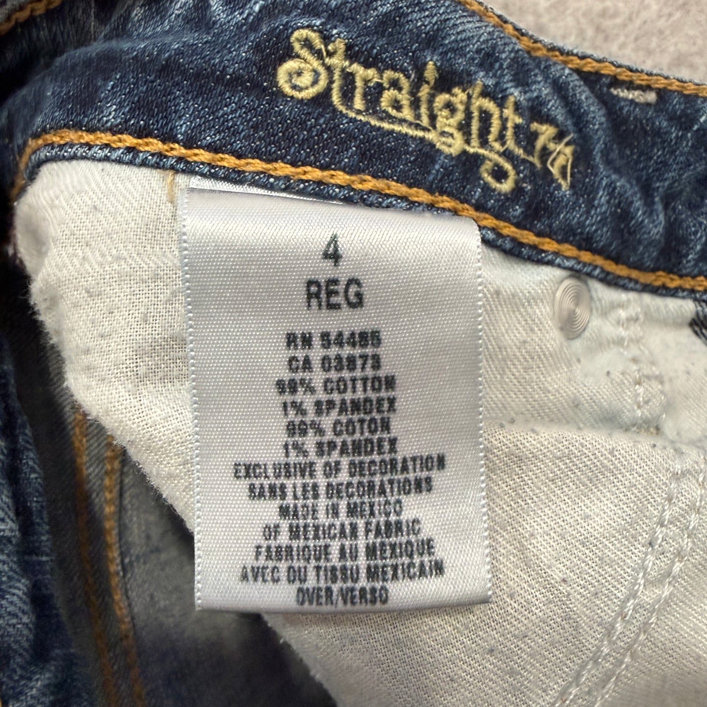American Eagle Straight Women's Blue Bootcut Denim Jeans Stretch Size 4 Regular