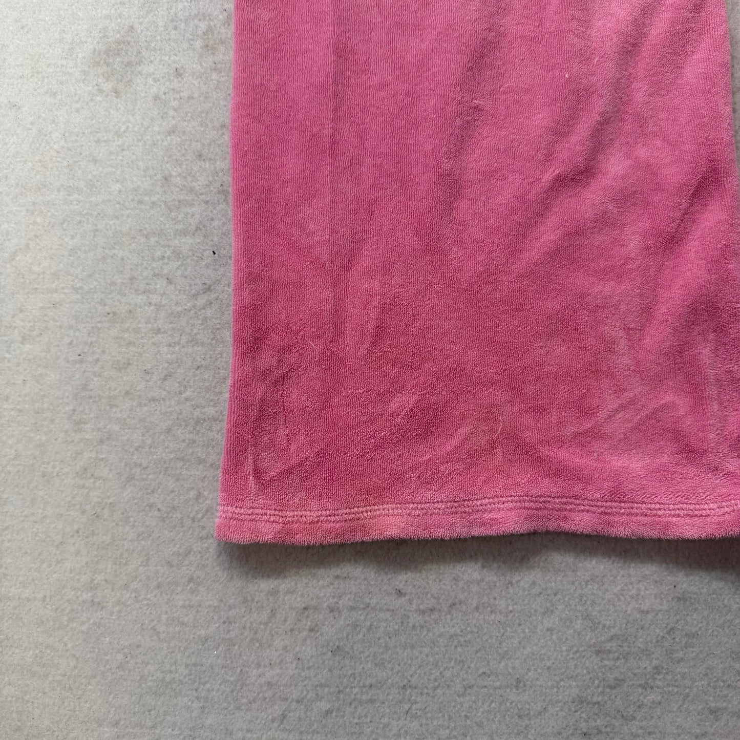 2003 Vintage Juicy Couture Women's Pink Terry Cloth Flared Track Pant Y2k Size L